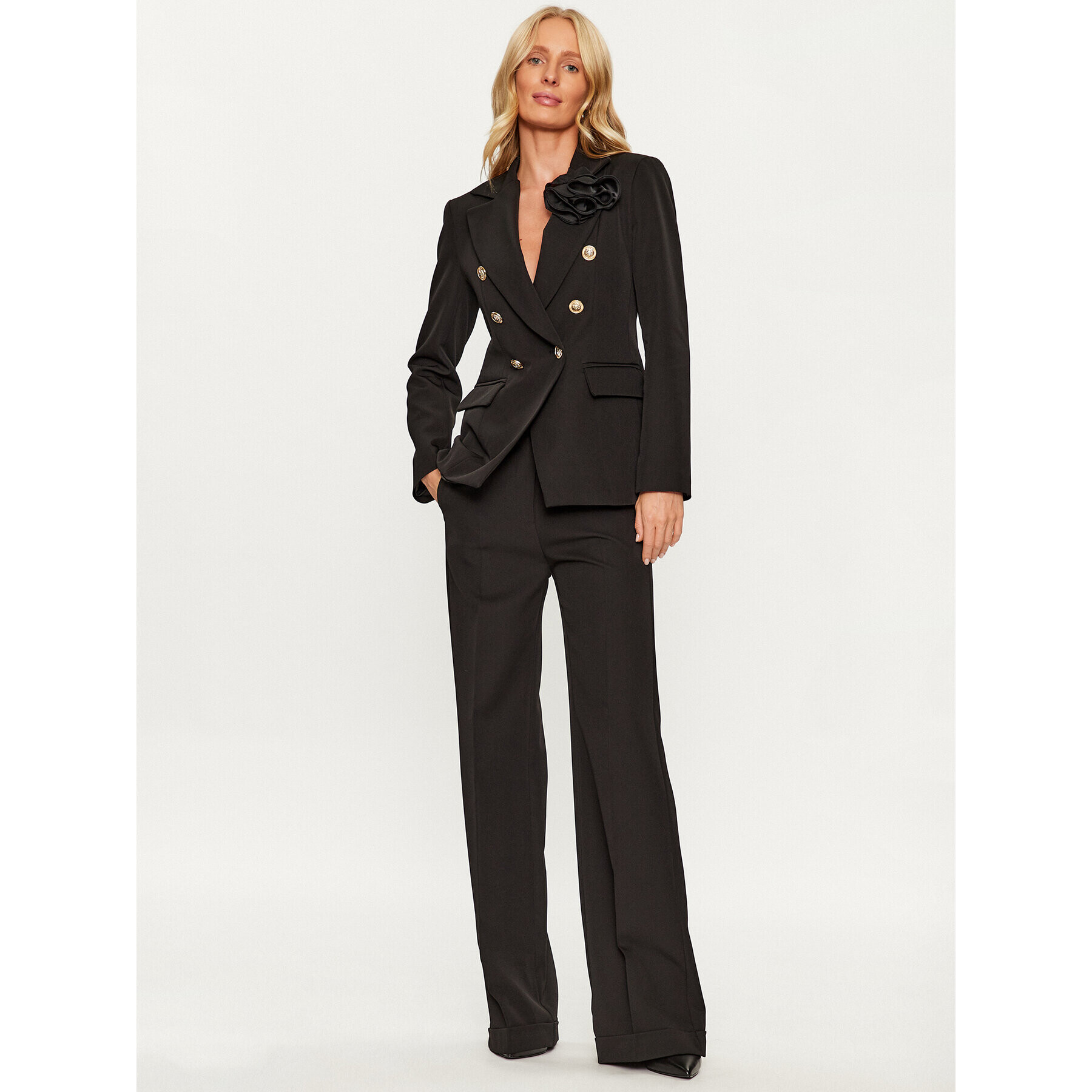 Maryley Текстилни панталони 23IB511/41BK Черен Relaxed Fit - Pepit.bg
