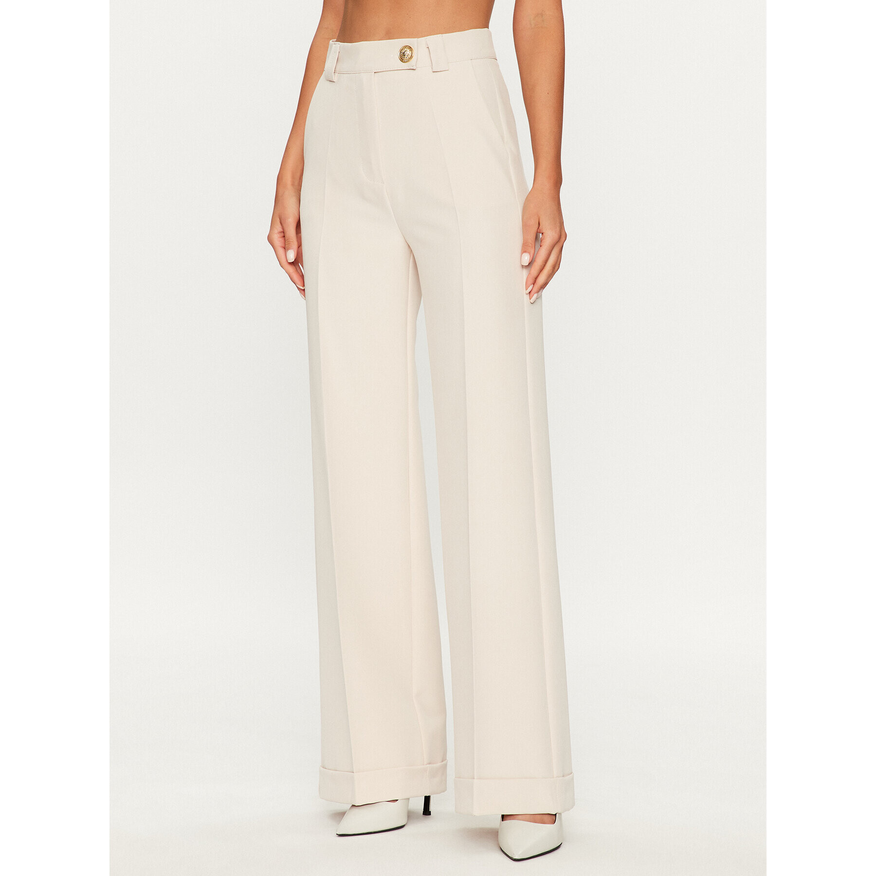 Maryley Текстилни панталони 23IB511/41LA Екрю Regular Fit - Pepit.bg