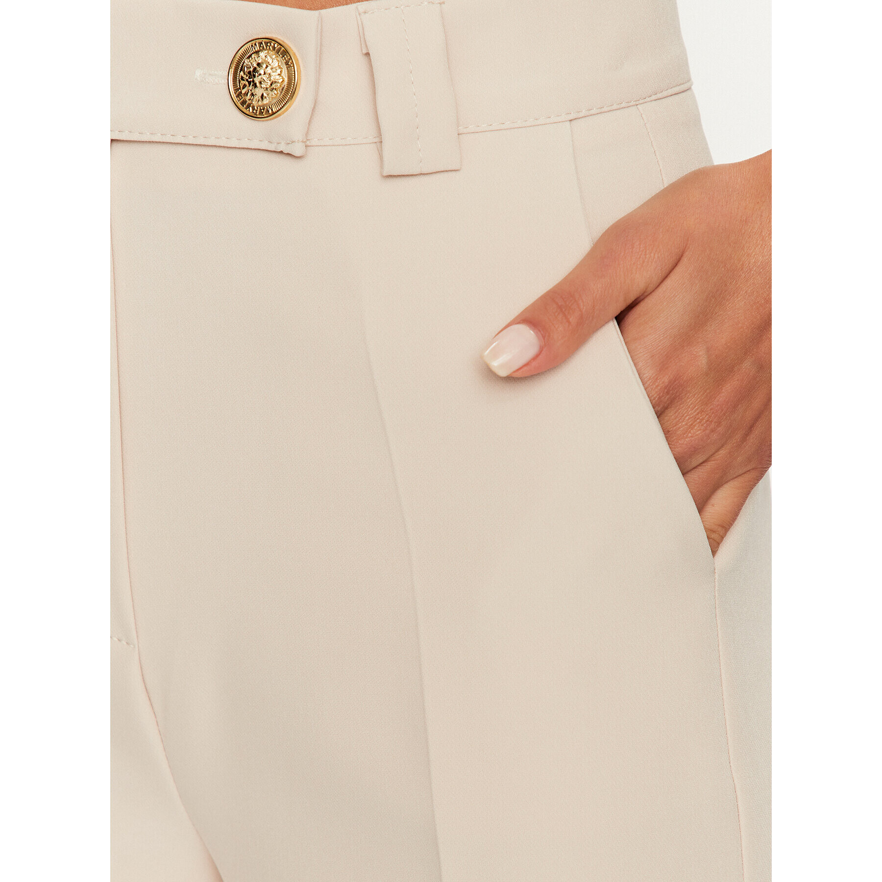 Maryley Текстилни панталони 23IB511/41LA Екрю Regular Fit - Pepit.bg