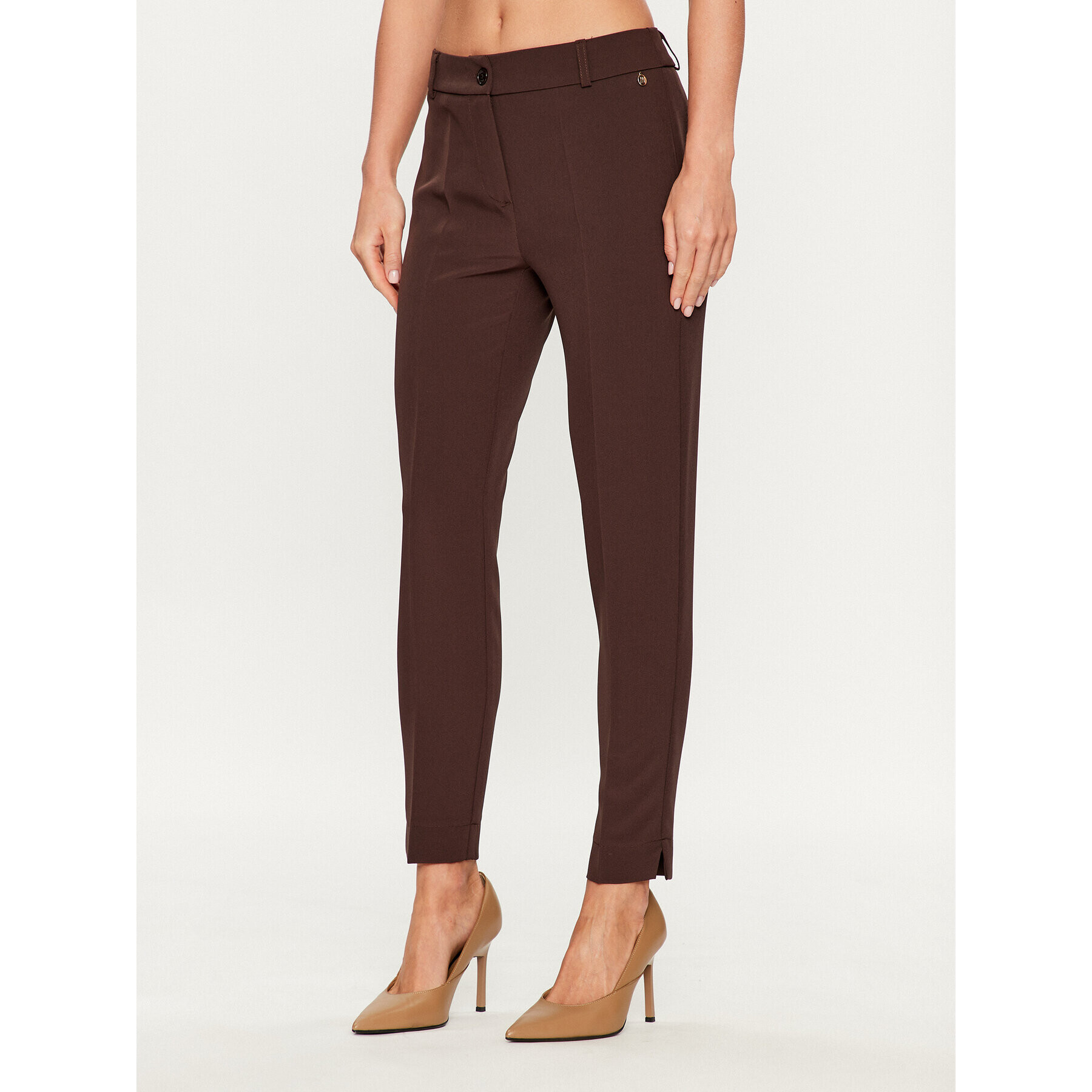 Maryley Текстилни панталони 23IB52Z/41CO Кафяв Regular Fit - Pepit.bg
