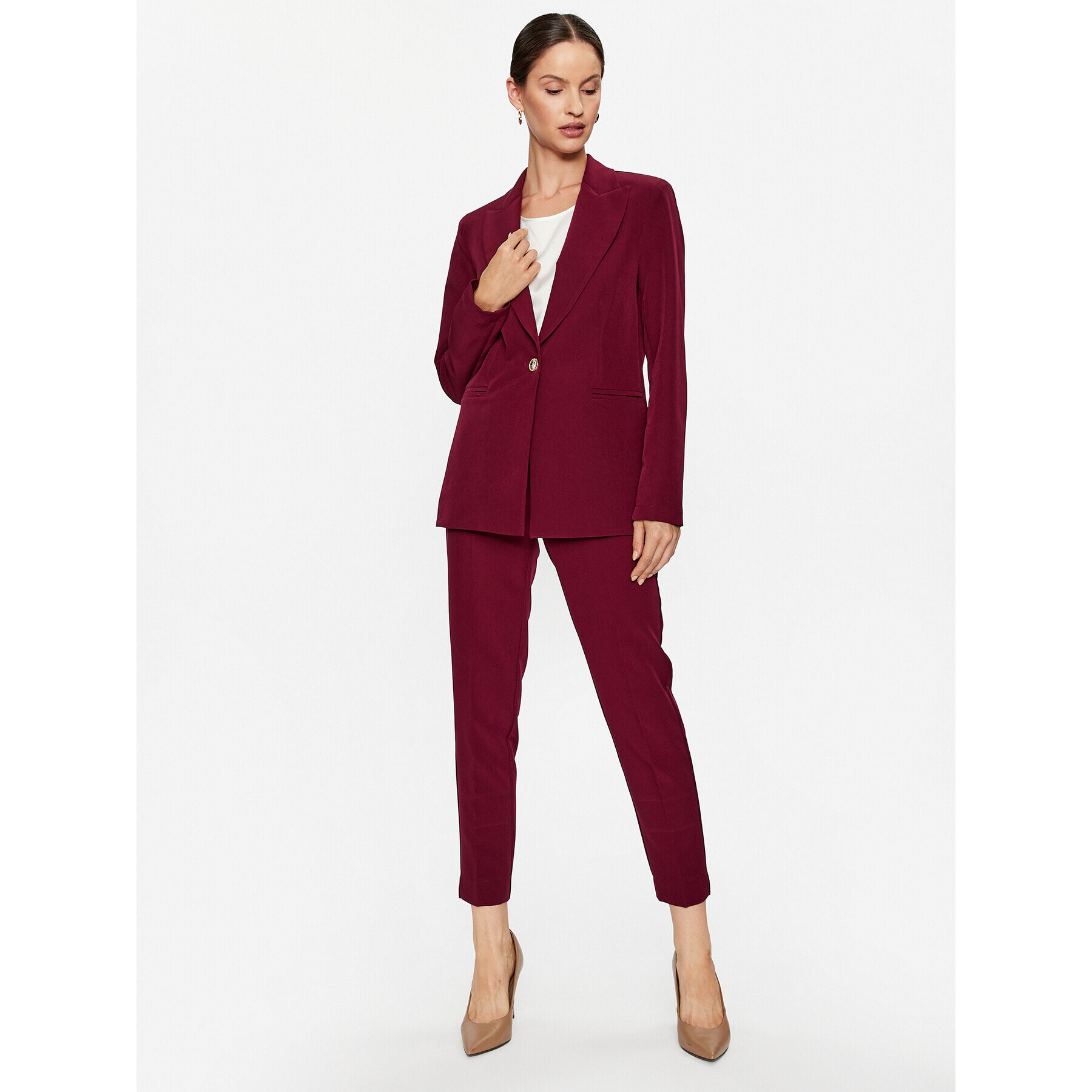 Maryley Текстилни панталони 23IB52Z/41GI Бордо Regular Fit - Pepit.bg
