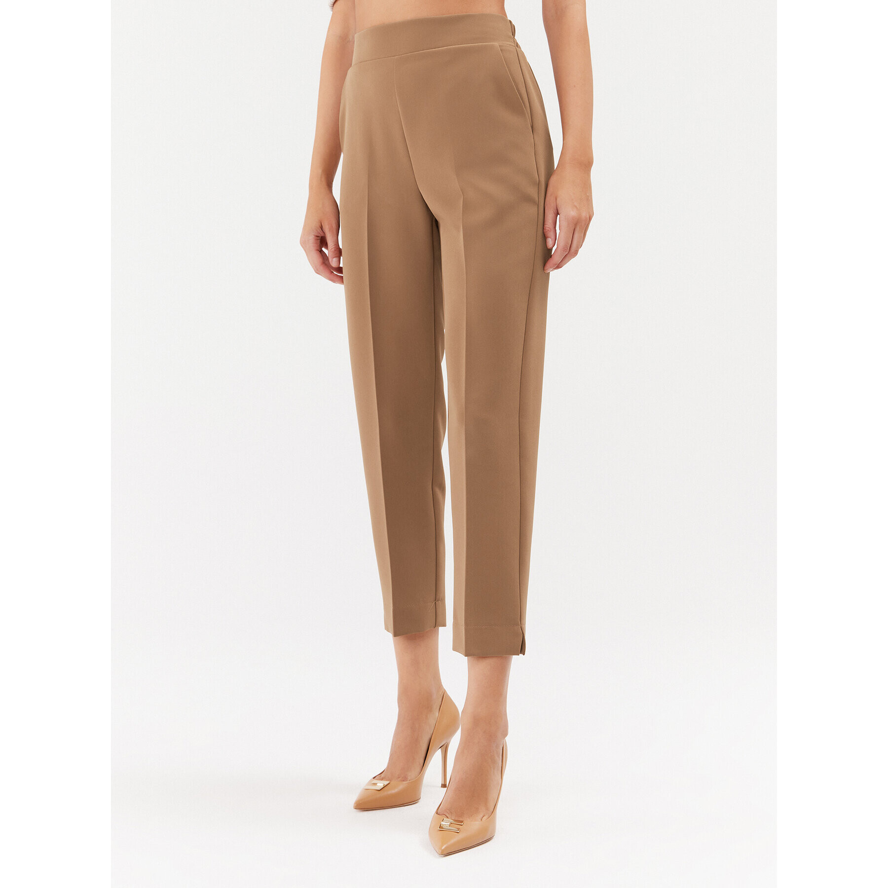 Maryley Текстилни панталони 23IB616/41AL Кафяв Regular Fit - Pepit.bg