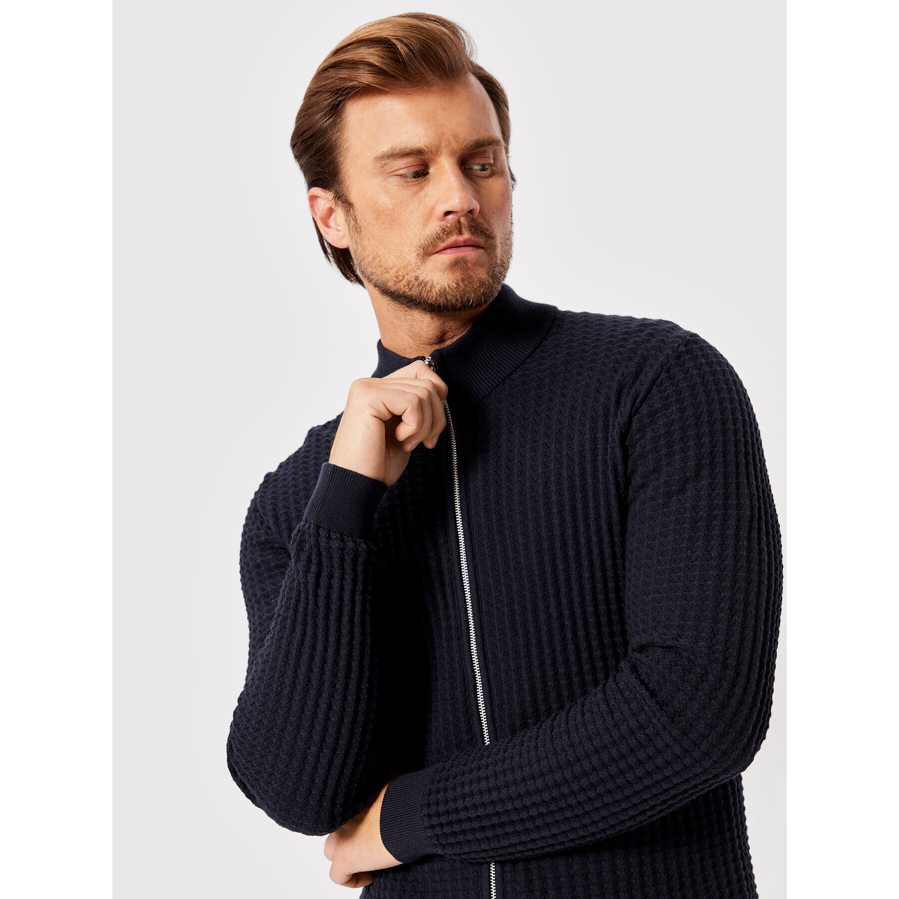 Matinique Кардиган Cardo 30205068 Тъмносин Slim Fit - Pepit.bg