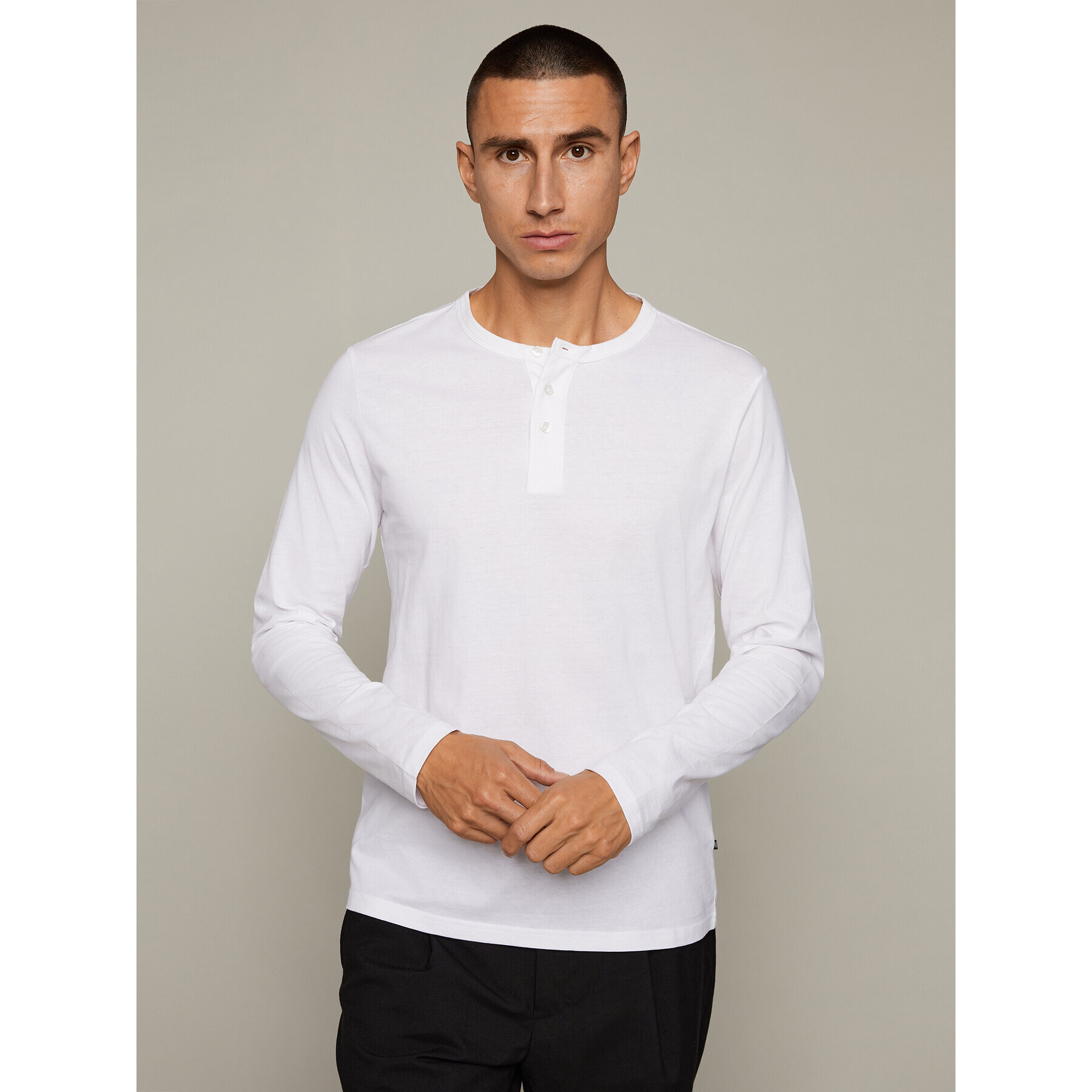 Matinique Тениска с дълъг ръкав Jerma 30206426 Бял Regular Fit - Pepit.bg