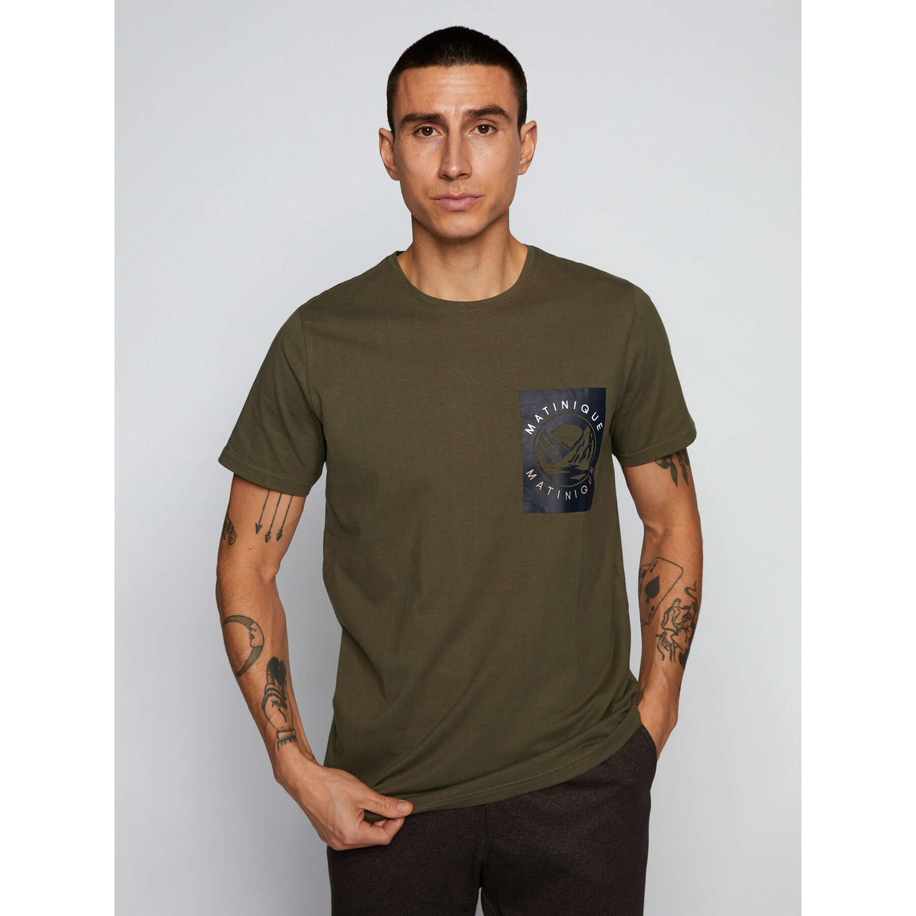 Matinique Тишърт 30206699 Кафяв Regular Fit - Pepit.bg