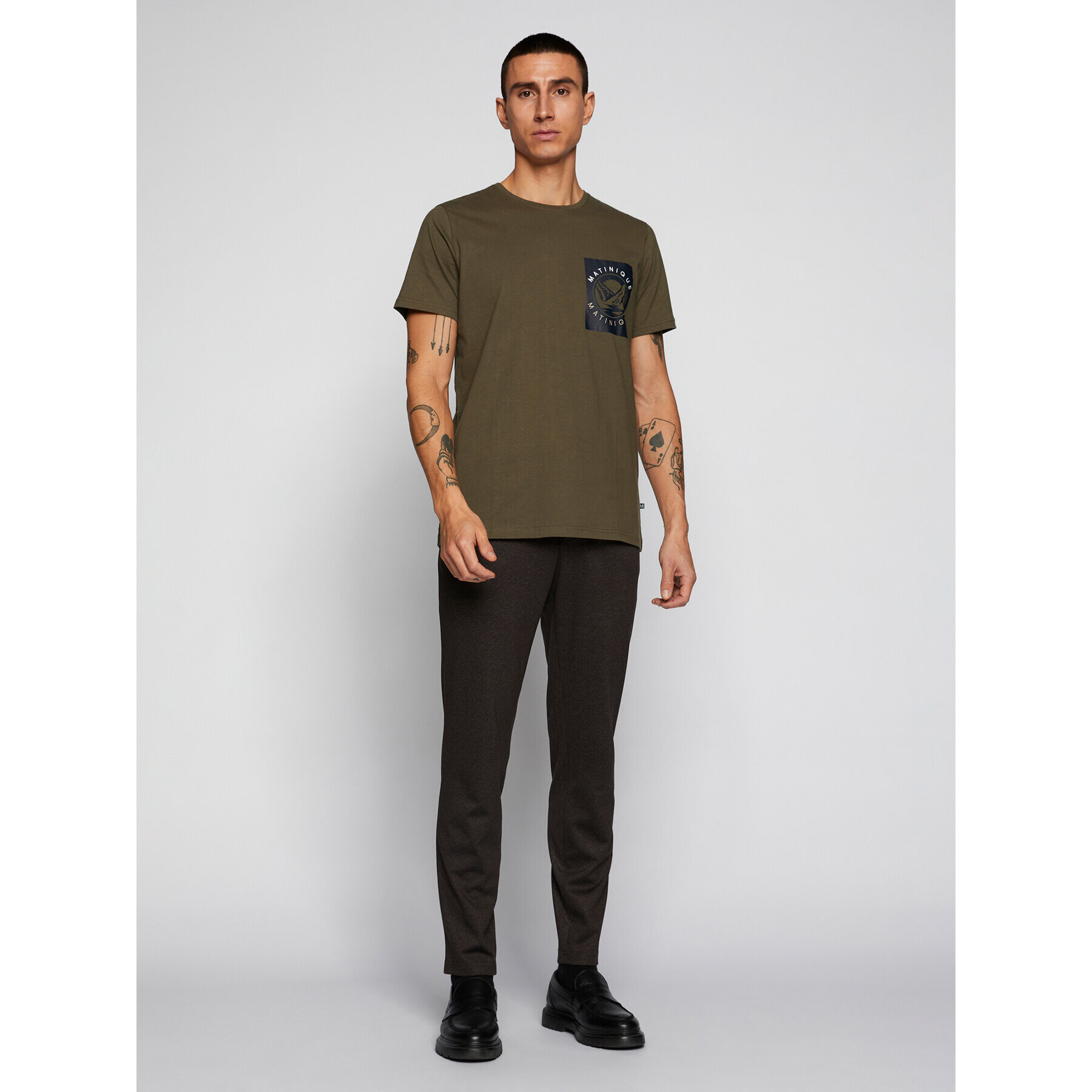 Matinique Тишърт 30206699 Кафяв Regular Fit - Pepit.bg