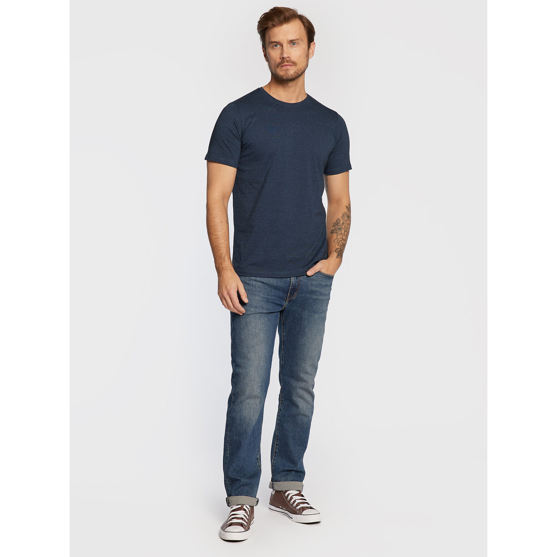 Matinique Тишърт Jermane 30204781 Тъмносин Regular Fit - Pepit.bg