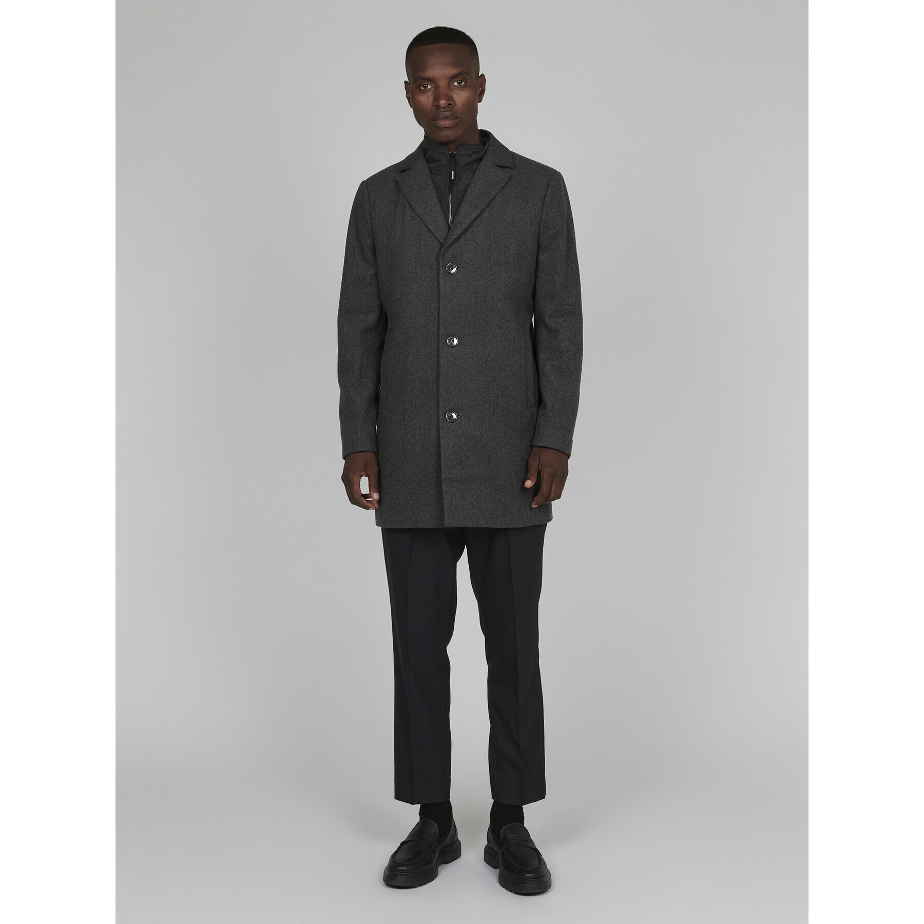 Matinique Вълнено палто 30206267 Сив Regular Fit - Pepit.bg