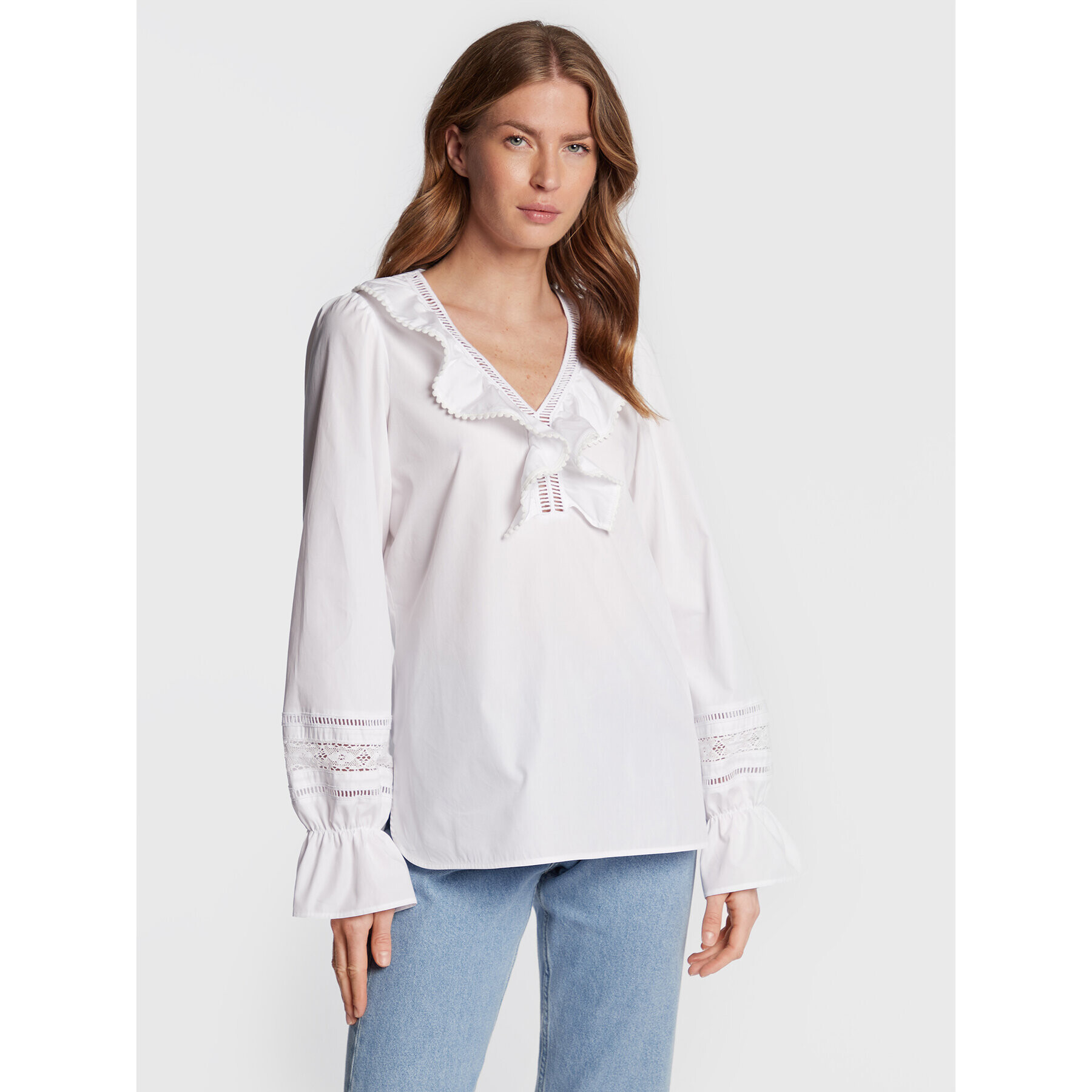 MAX&Co. Блуза Raro 71140822 Бял Relaxed Fit - Pepit.bg