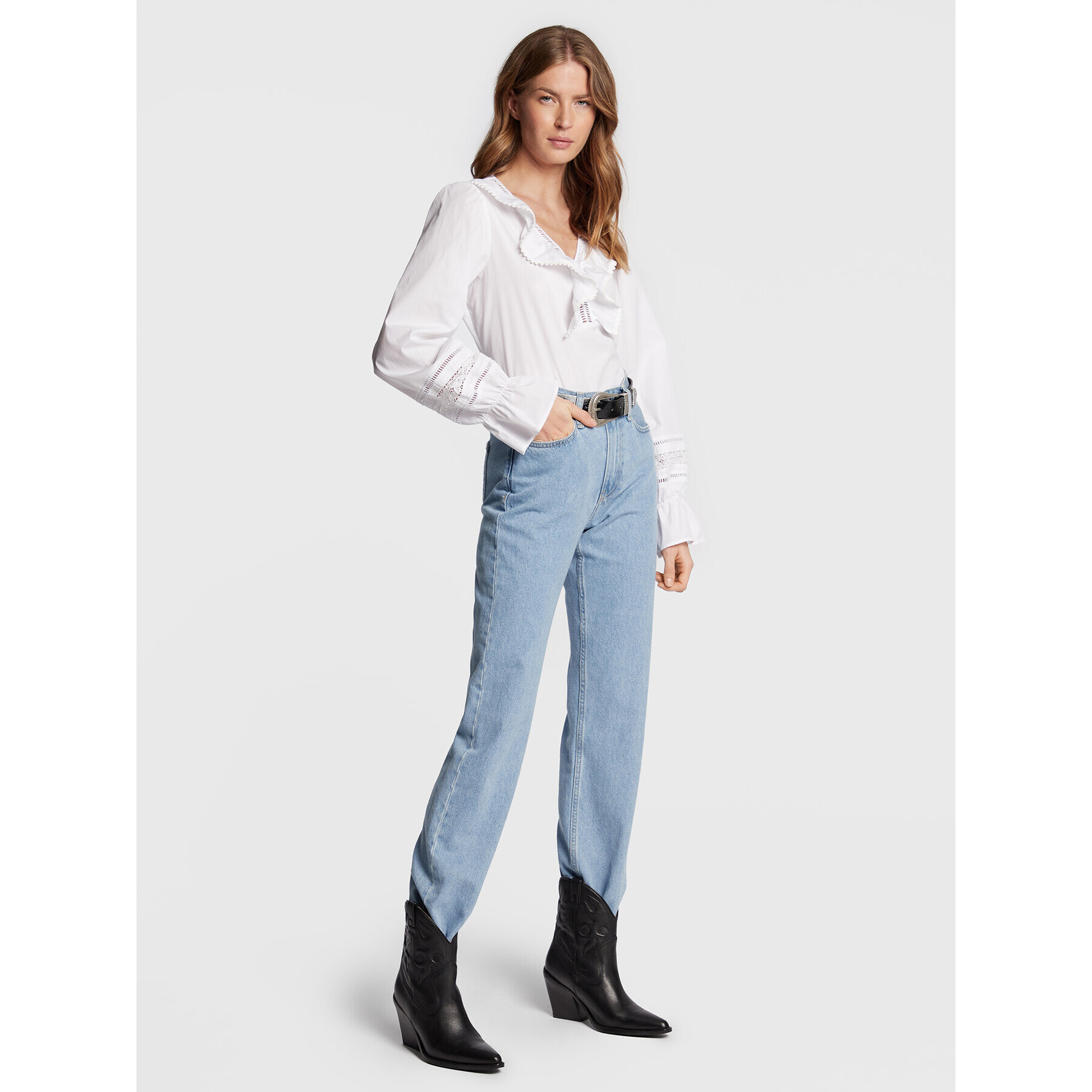MAX&Co. Блуза Raro 71140822 Бял Relaxed Fit - Pepit.bg
