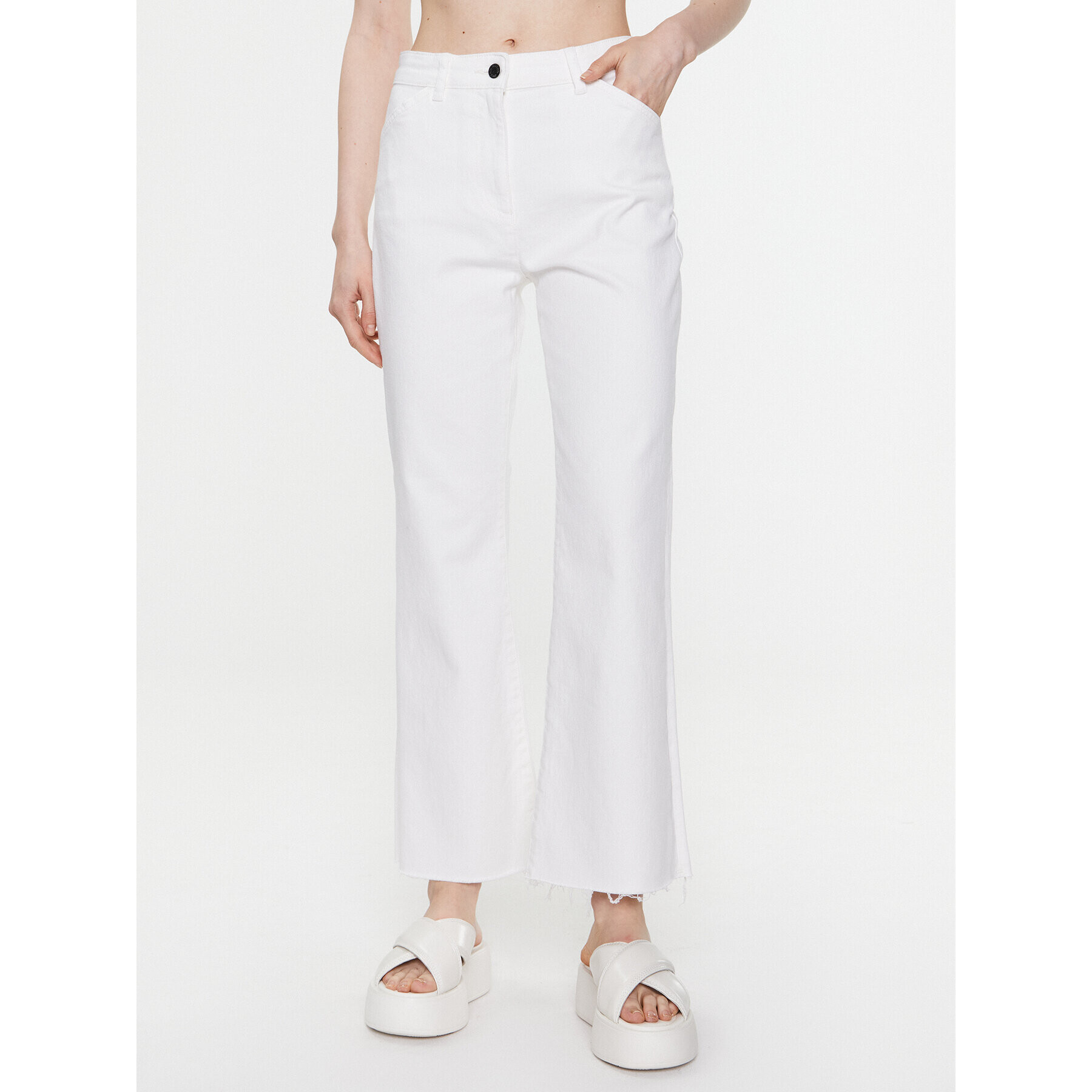 MAX&Co. Дънки Sandiego 41310123 Бял Wide Leg - Pepit.bg