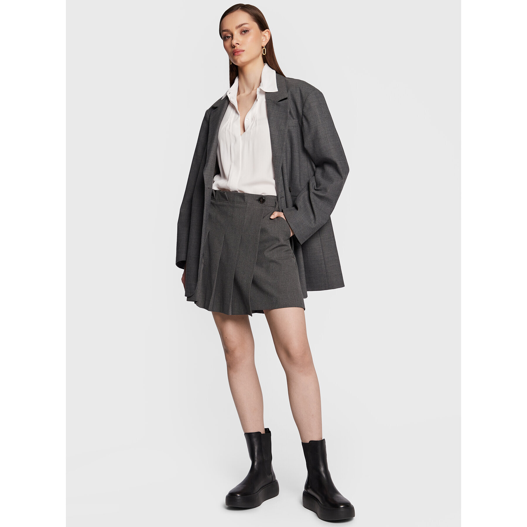 MAX&Co. Мини пола Fatalita 71010523 Сив Regular Fit - Pepit.bg