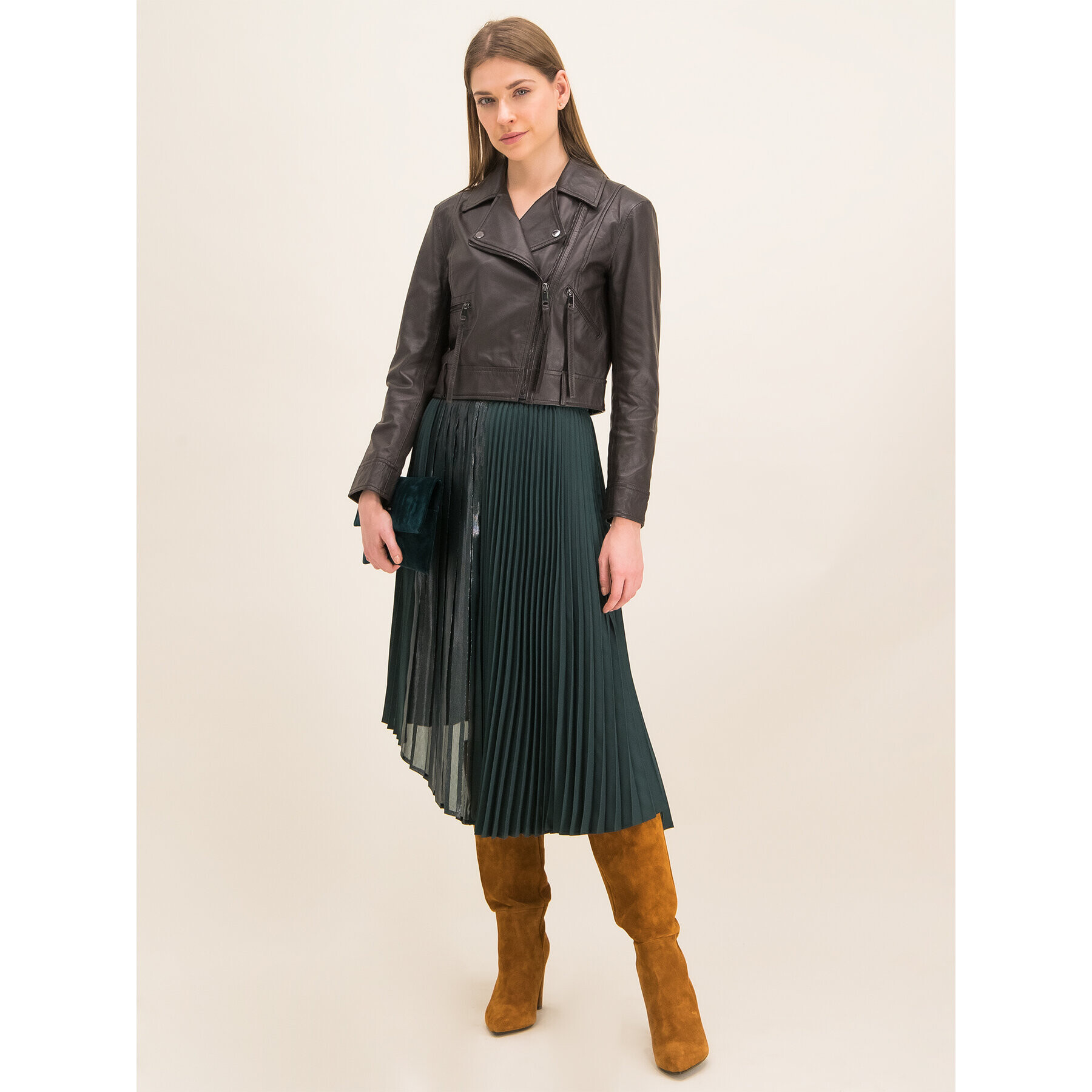 MAX&Co. Плисирана пола Paride 81015020 Зелен Regular Fit - Pepit.bg