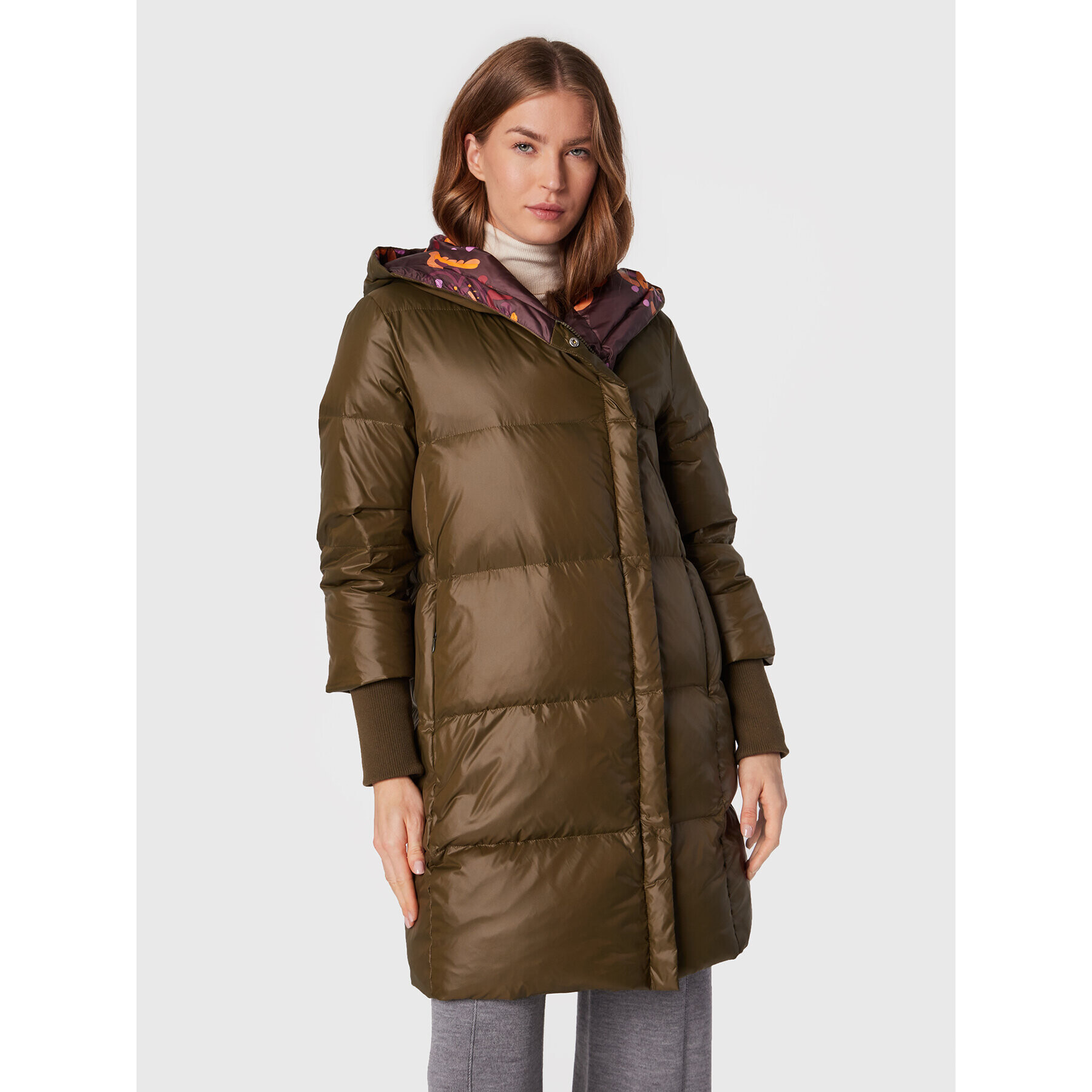 MAX&Co. Пухено яке Sconto 74940122 Зелен Regular Fit - Pepit.bg