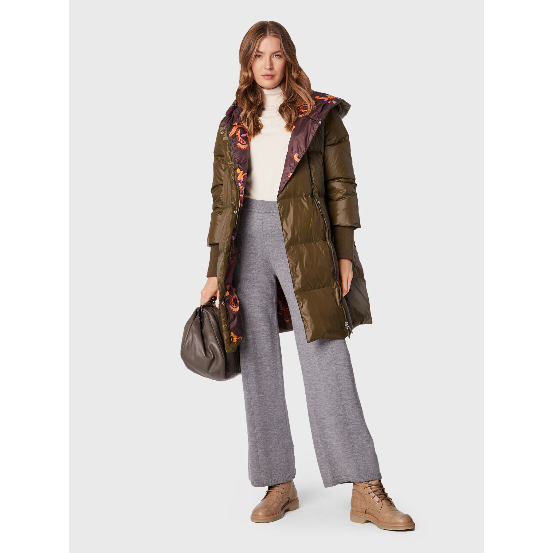 MAX&Co. Пухено яке Sconto 74940122 Зелен Regular Fit - Pepit.bg