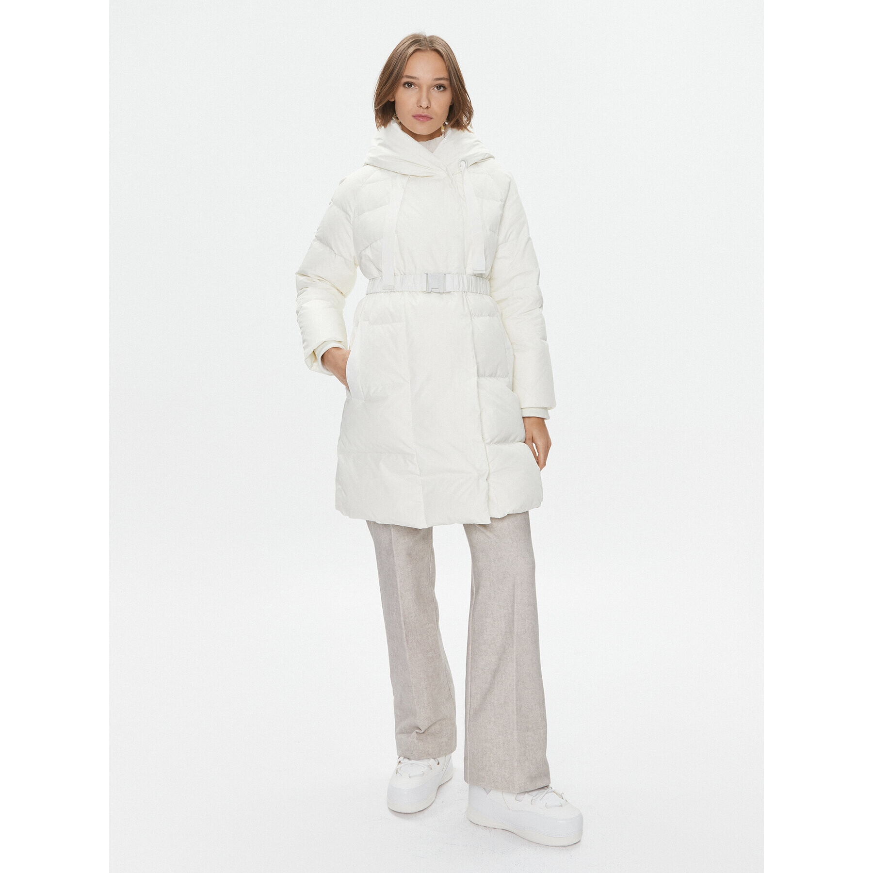 MAX&Co. Пухено яке Nibbio 74940323 Бял Regular Fit - Pepit.bg