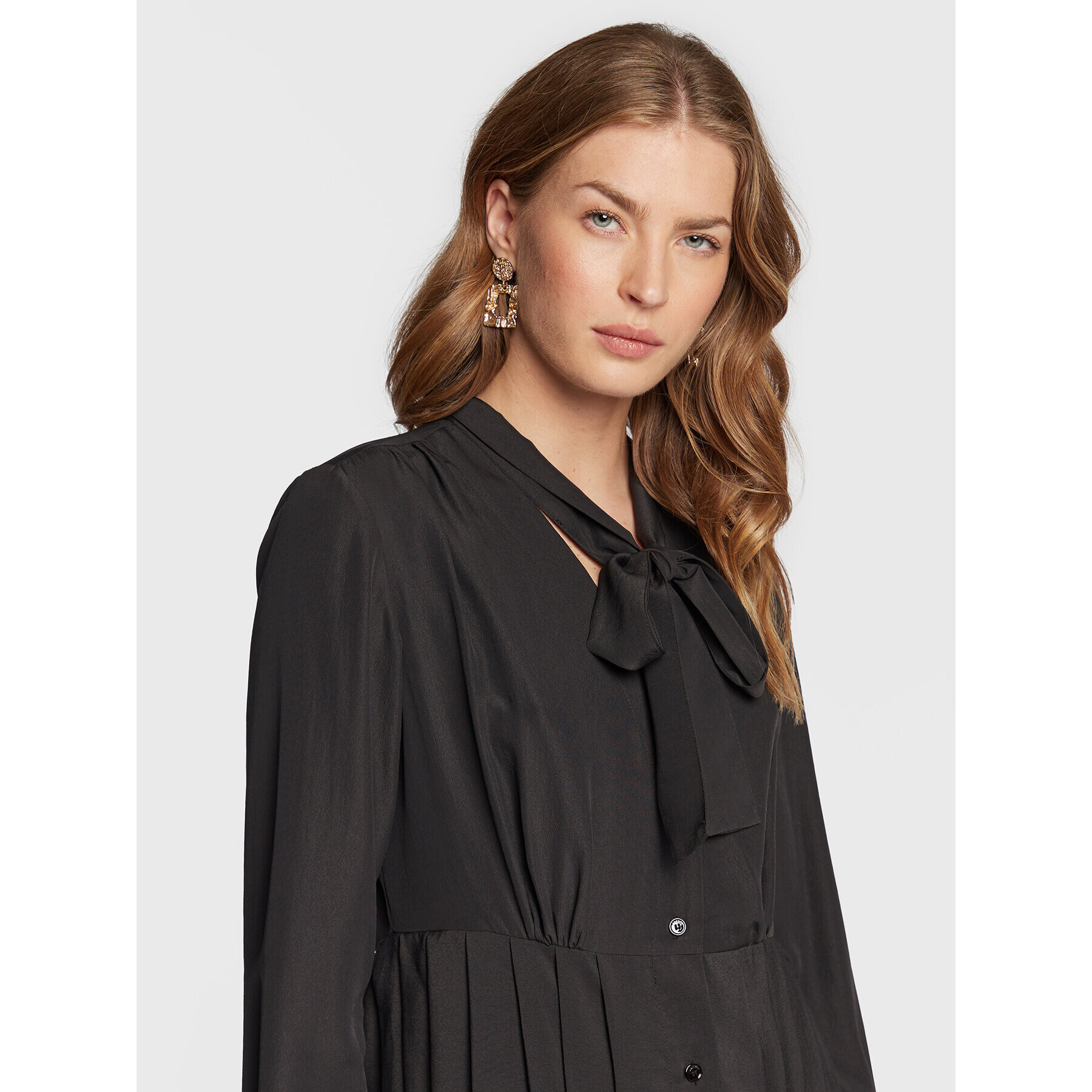 MAX&Co. Рокля тип риза Liana 72240122 Черен Regular Fit - Pepit.bg