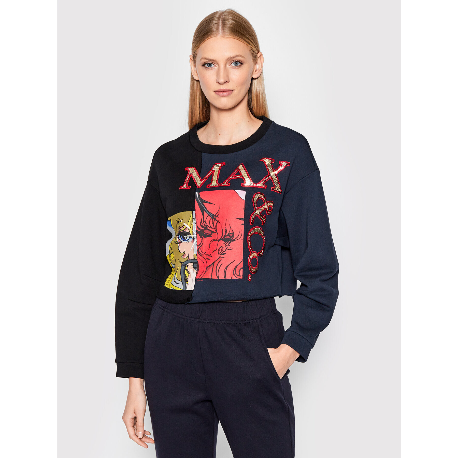 MAX&Co. Суитшърт Valois C9245022 Черен Relaxed Fit - Pepit.bg