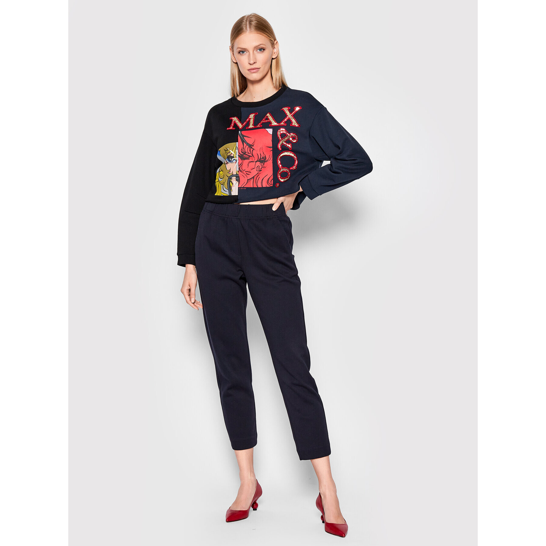 MAX&Co. Суитшърт Valois C9245022 Черен Relaxed Fit - Pepit.bg