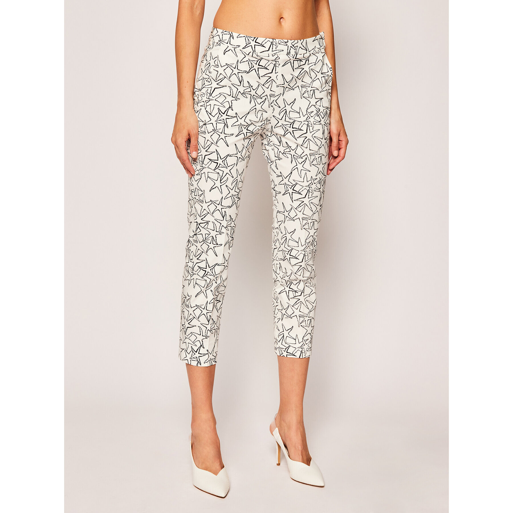 MAX&Co. Текстилни панталони Disegno 61310220 Бял Regular Fit - Pepit.bg