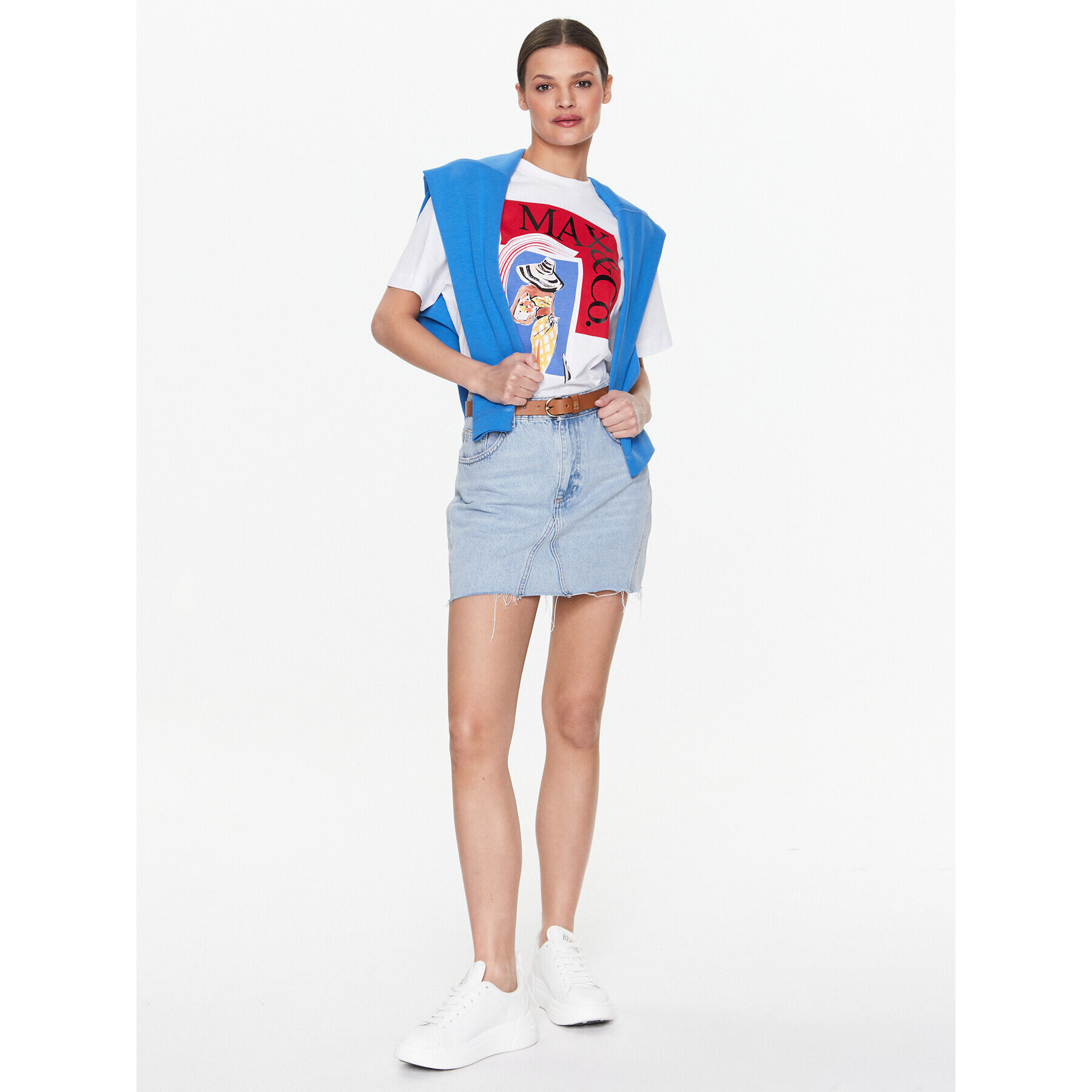 MAX&Co. Тишърт Teelabe C9710623 Бял Relaxed Fit - Pepit.bg