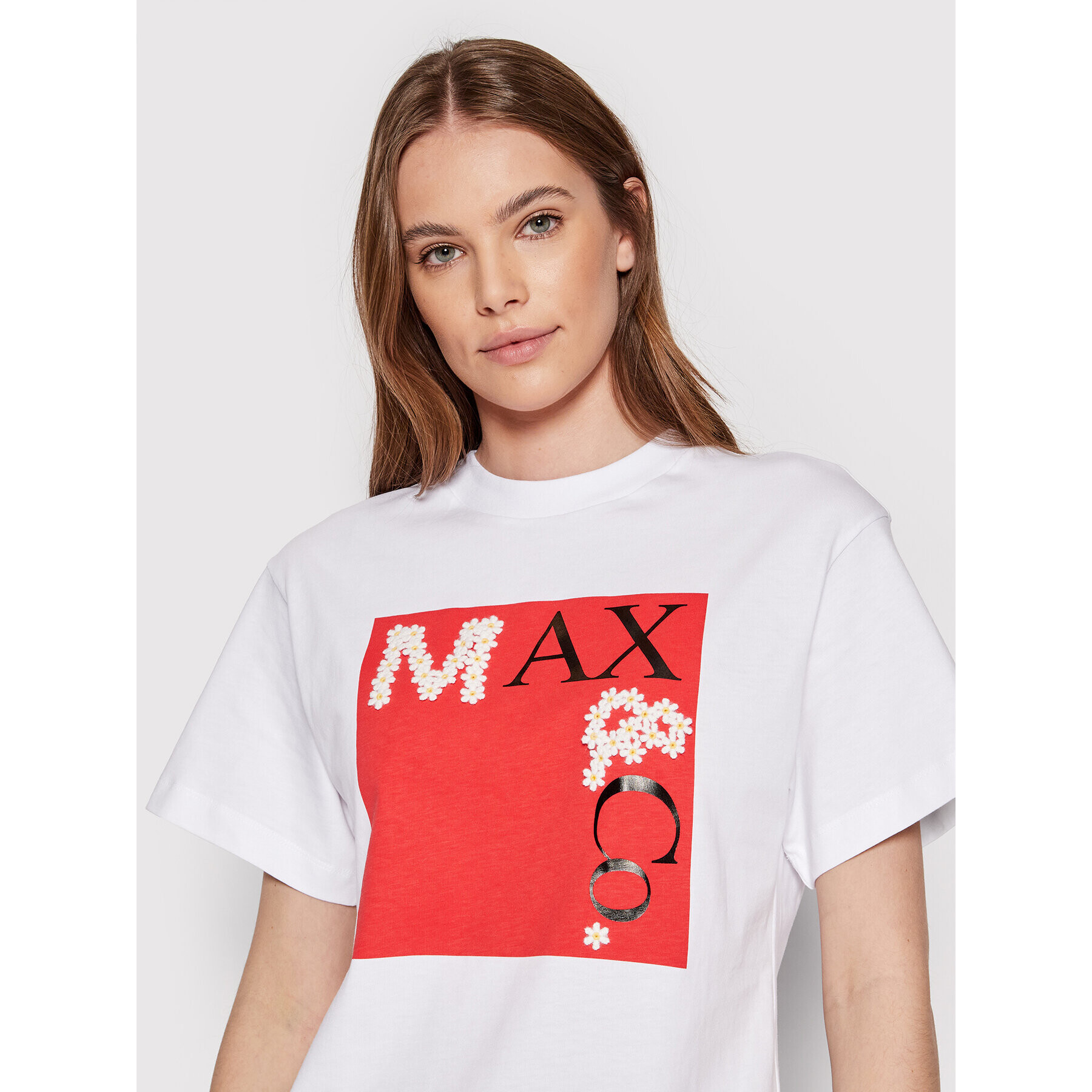 MAX&Co. Тишърт Teelabm 79715022 Бял Regular Fit - Pepit.bg