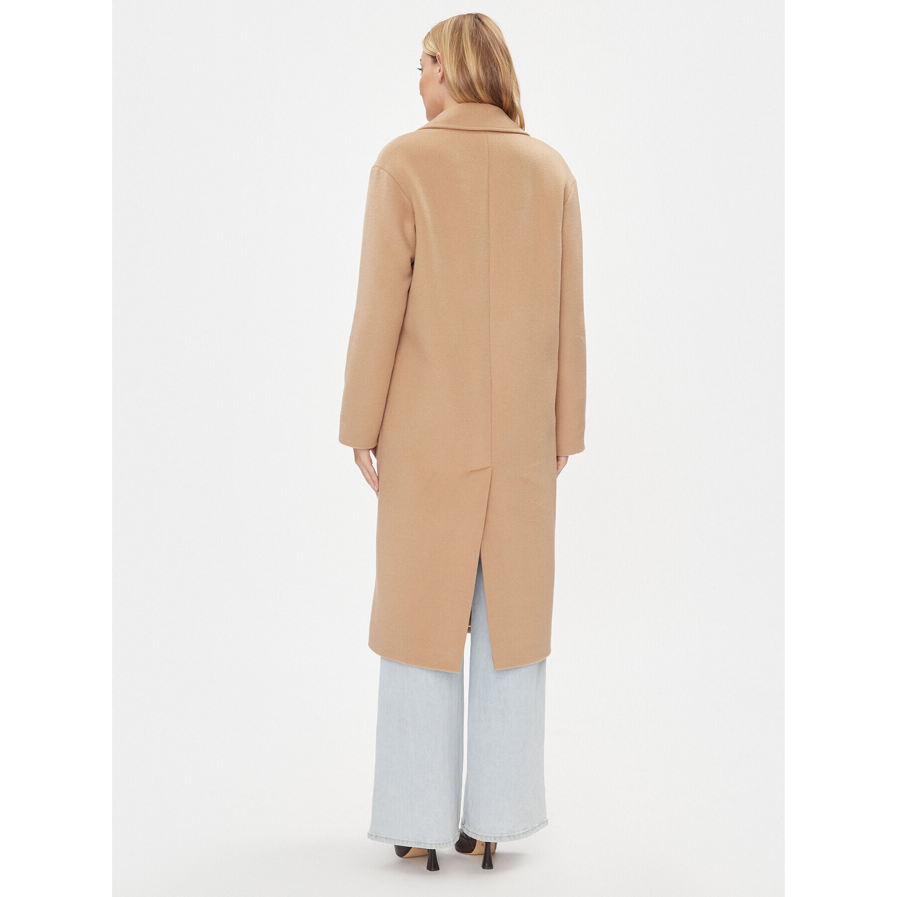 MAX&Co. Вълнено палто Elemento 70140523 Бежов Relaxed Fit - Pepit.bg