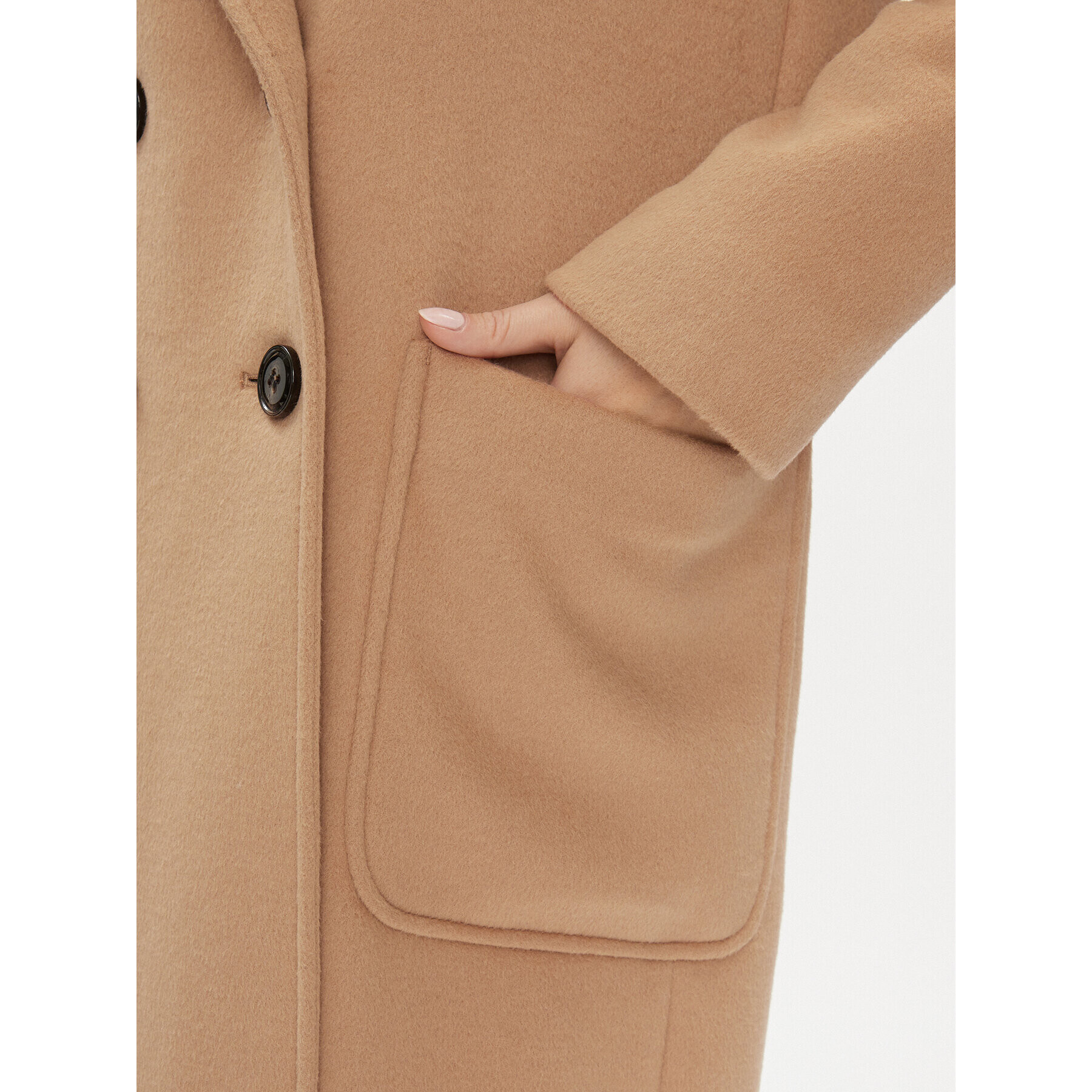 MAX&Co. Вълнено палто Elemento 70140523 Бежов Relaxed Fit - Pepit.bg