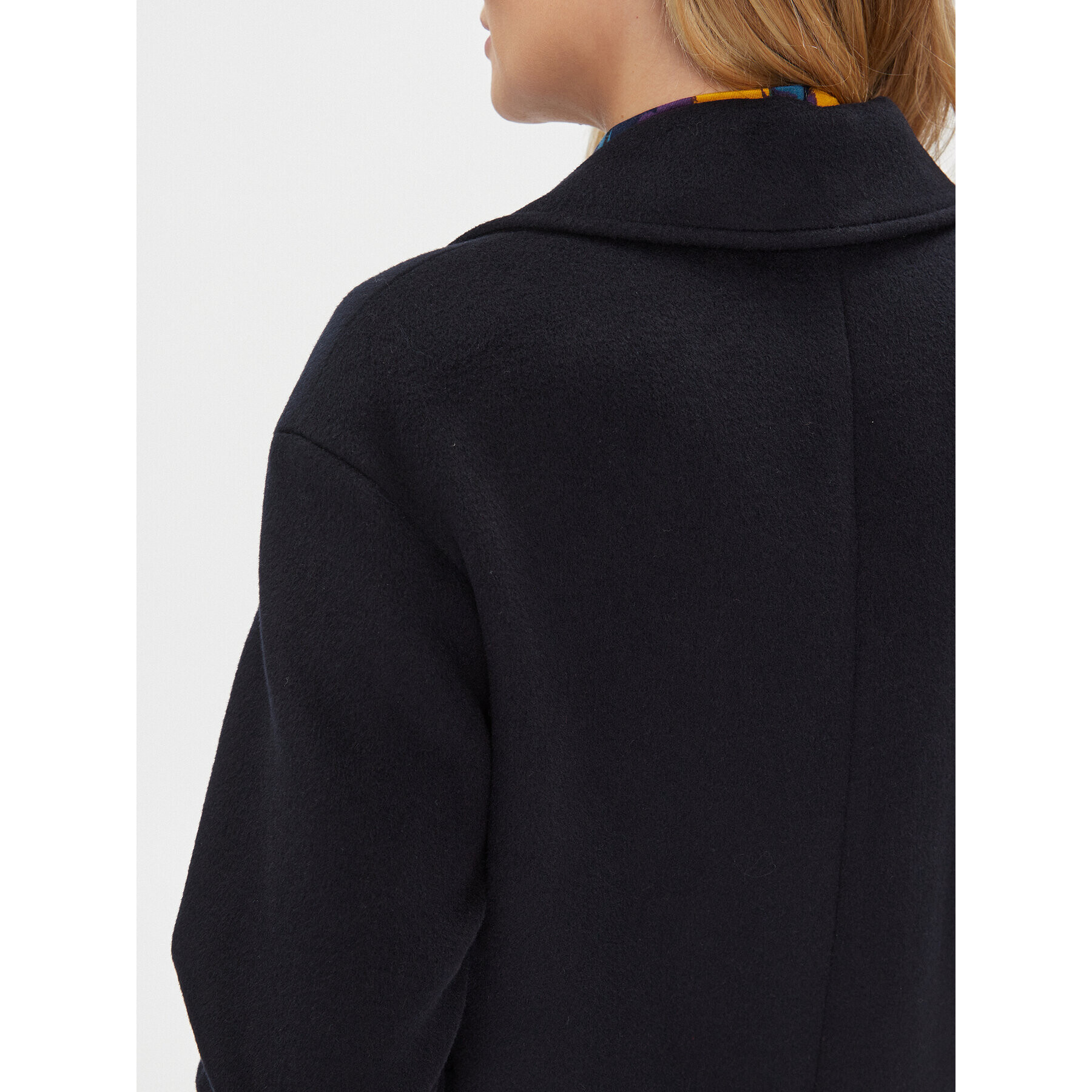 MAX&Co. Вълнено палто Elemento 70140523 Тъмносин Relaxed Fit - Pepit.bg