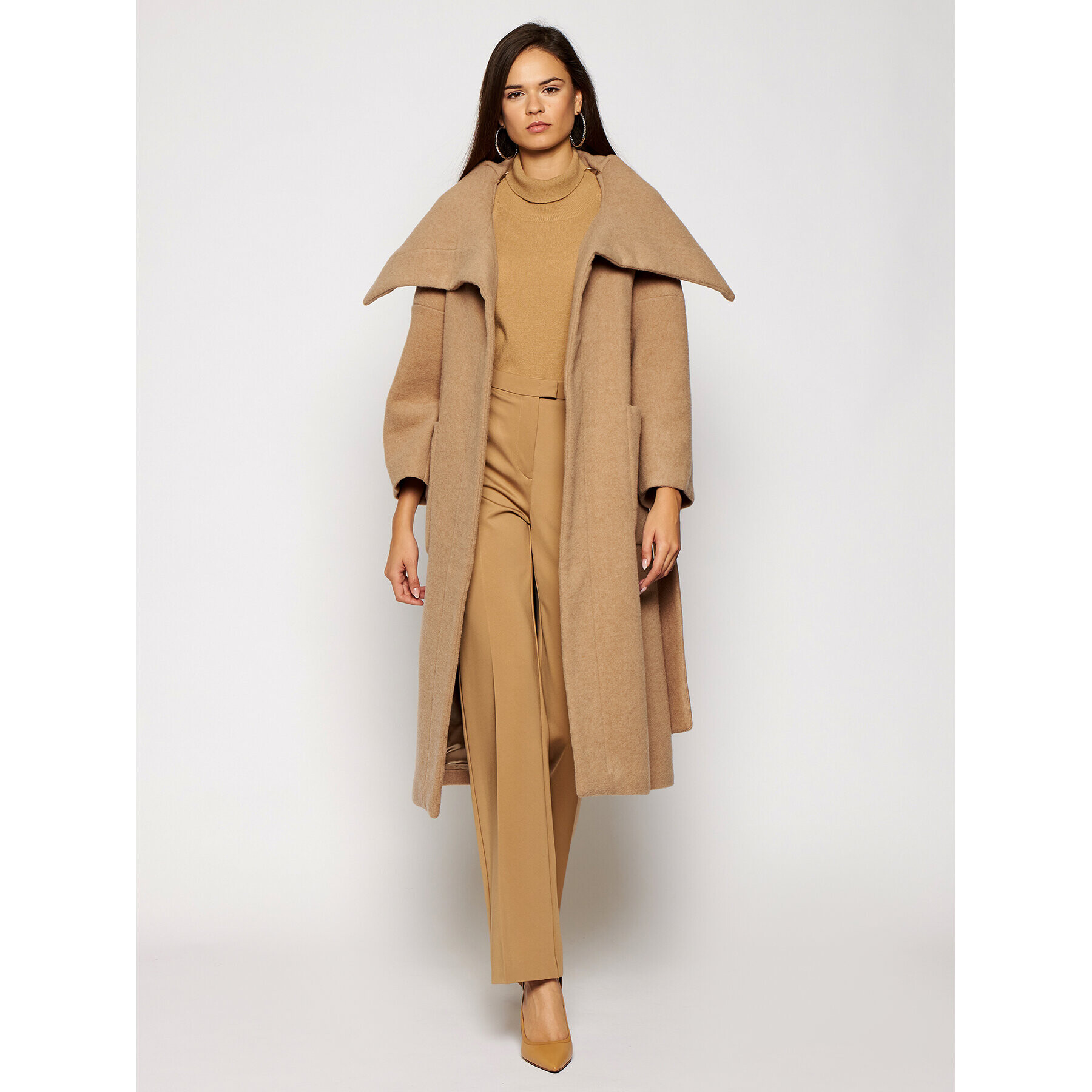 MAX&Co. Вълнено палто Giada 70140720 Кафяв Regular Fit - Pepit.bg
