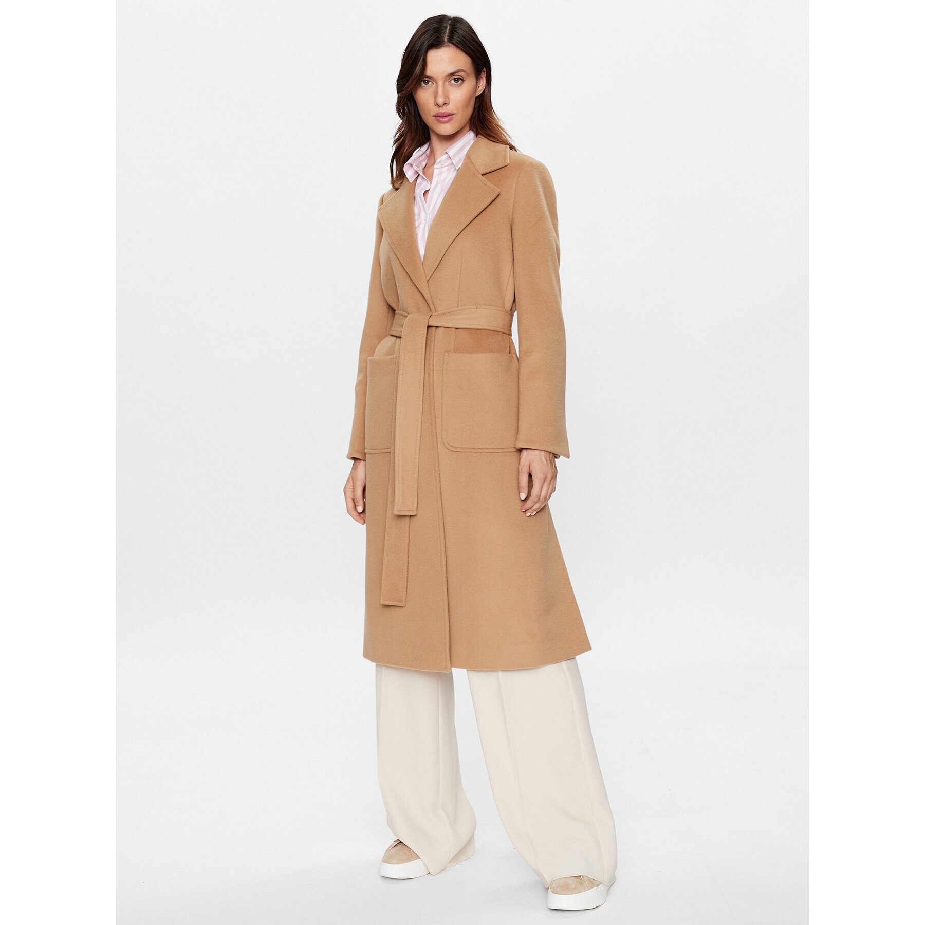MAX&Co. Вълнено палто Runaway 40149723 Бежов Regular Fit - Pepit.bg