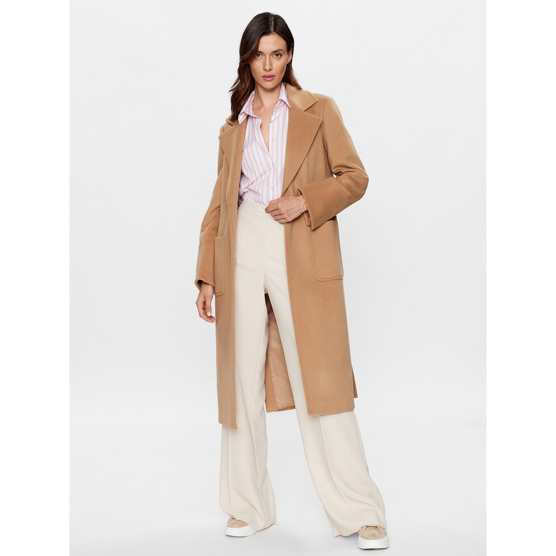 MAX&Co. Вълнено палто Runaway 40149723 Бежов Regular Fit - Pepit.bg