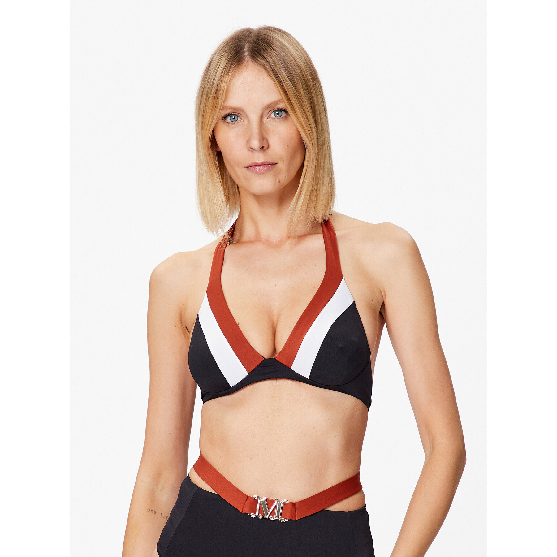 Max Mara Beachwear Горнище на бански Abigail 2338211738 Черен - Pepit.bg