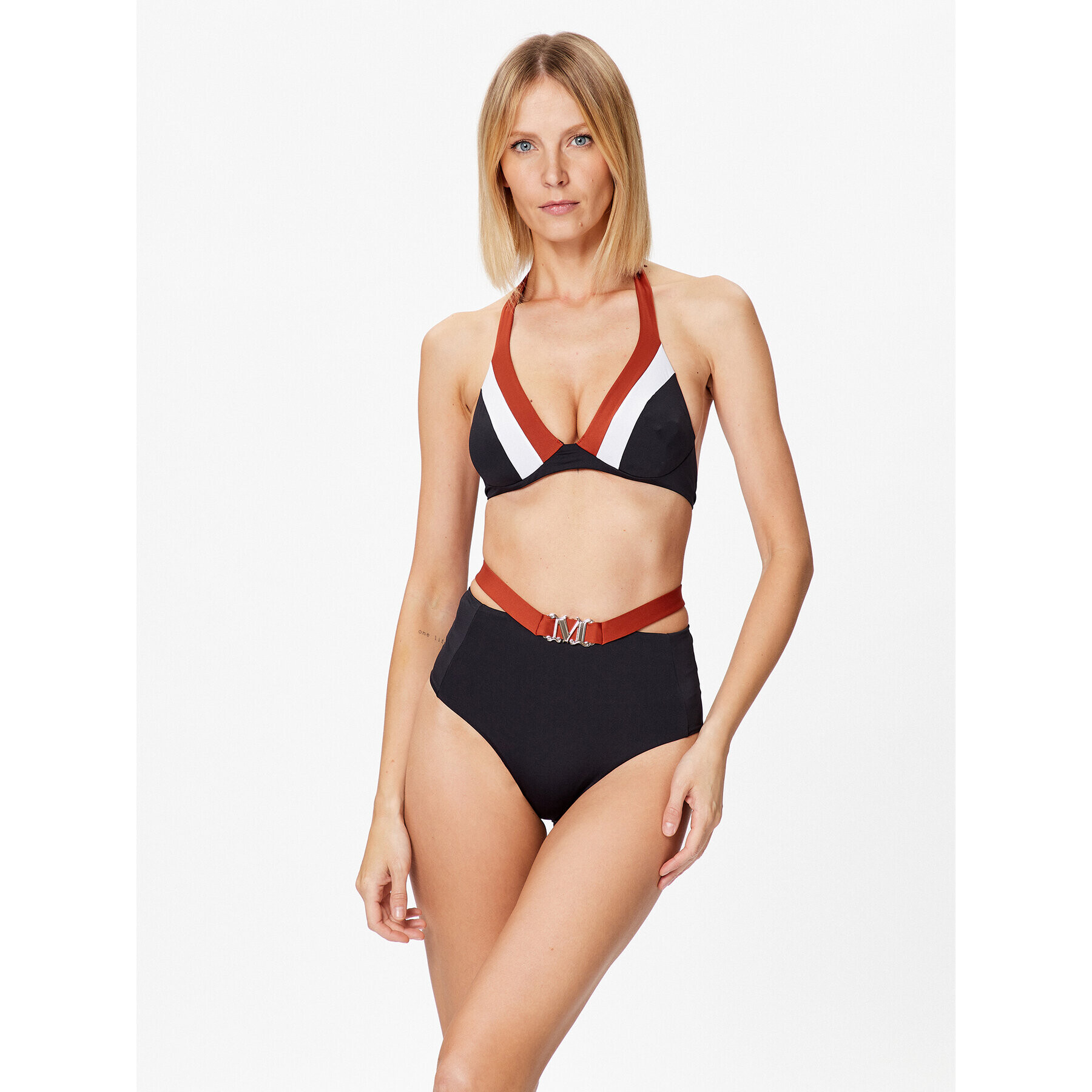 Max Mara Beachwear Горнище на бански Abigail 2338211738 Черен - Pepit.bg