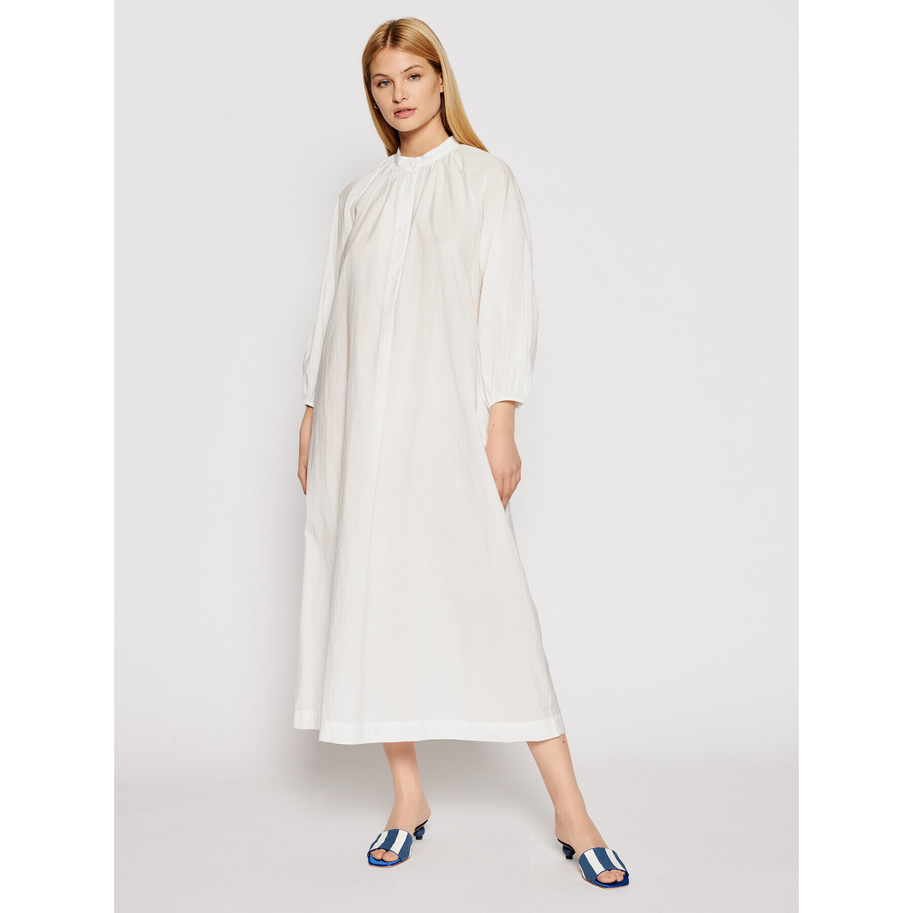 Max Mara Beachwear Плажна рокля Ebrid 32210618 Бял Regular Fit - Pepit.bg