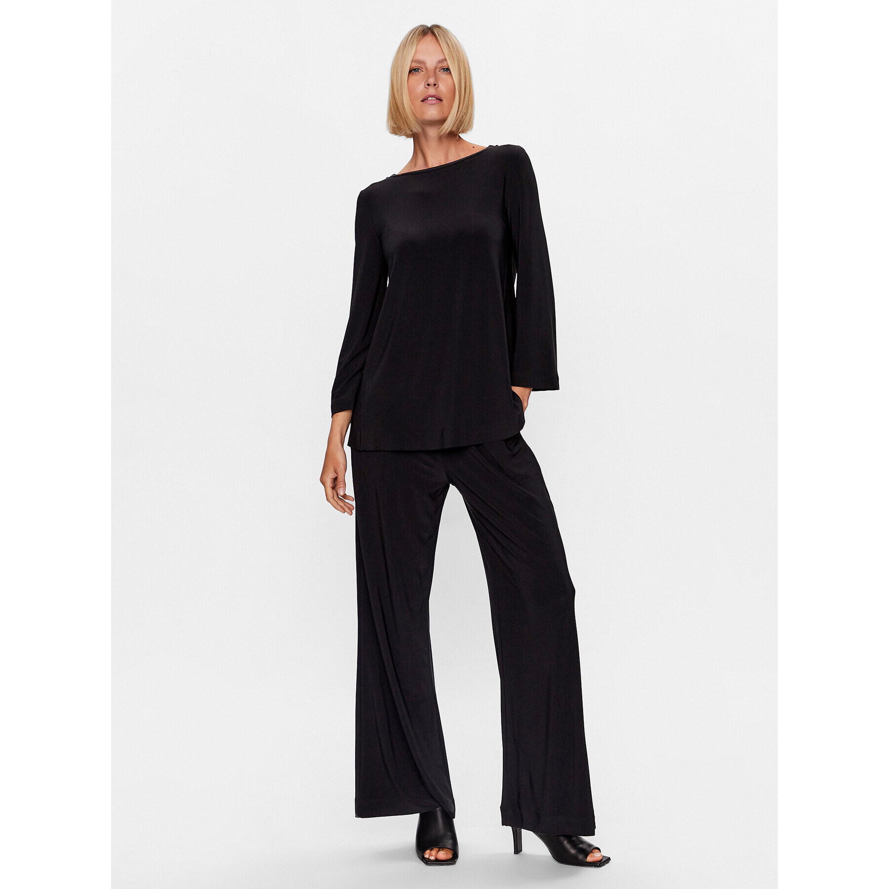 Max Mara Leisure Блуза Pampas 23394603 Черен Relaxed Fit - Pepit.bg