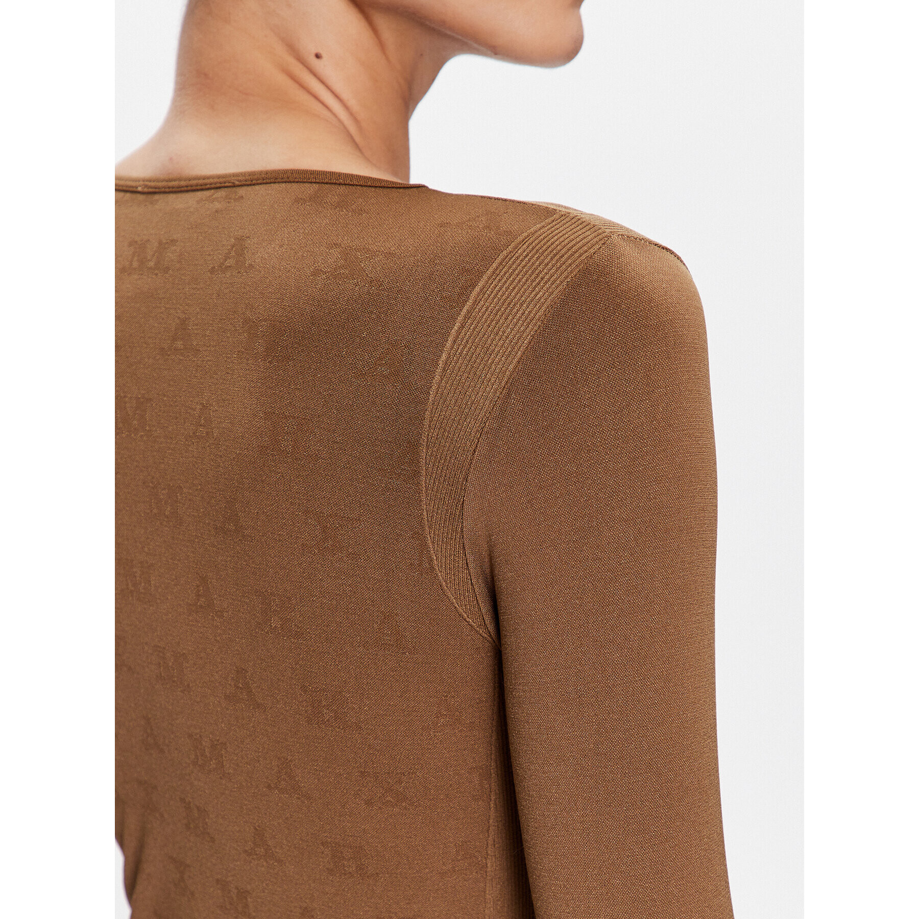 Max Mara Leisure Блуза Rapallo 33661626 Кафяв Slim Fit - Pepit.bg