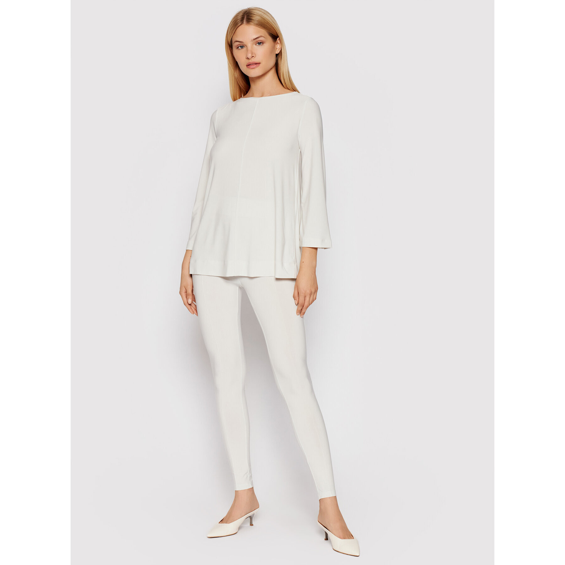 Max Mara Leisure Блуза Rivolo 39460316 Бял Relaxed Fit - Pepit.bg