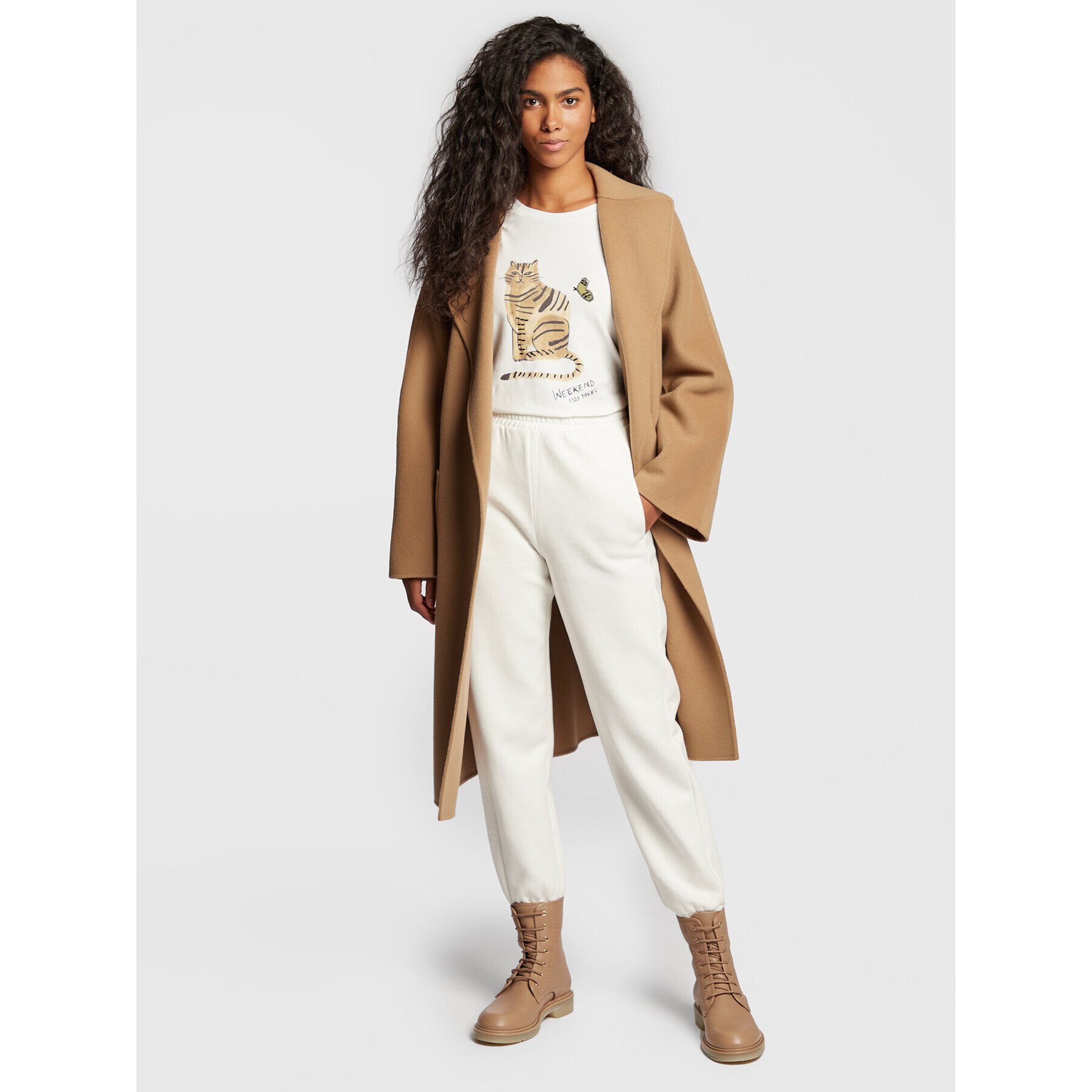 Max Mara Leisure Долнище анцуг Fauno 37860126 Бял Regular Fit - Pepit.bg