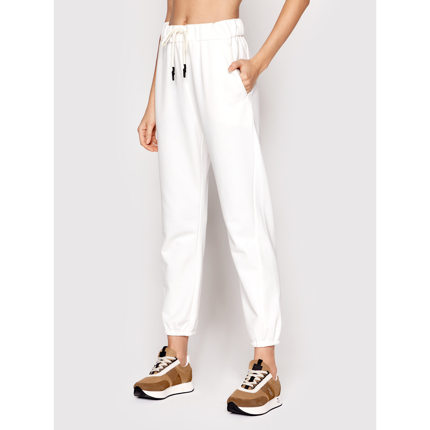 Max Mara Leisure Долнище анцуг Porfido 37810826 Бял Regular Fit - Pepit.bg