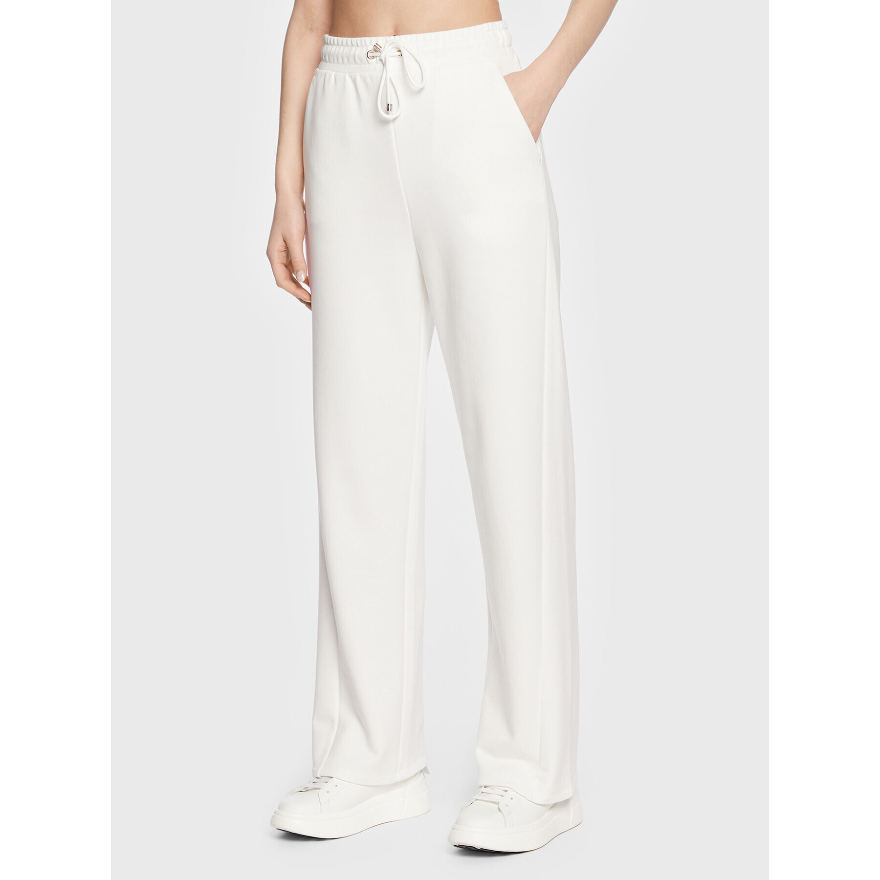 Max Mara Leisure Долнище анцуг Ultra 23378104 Бял Relaxed Fit - Pepit.bg