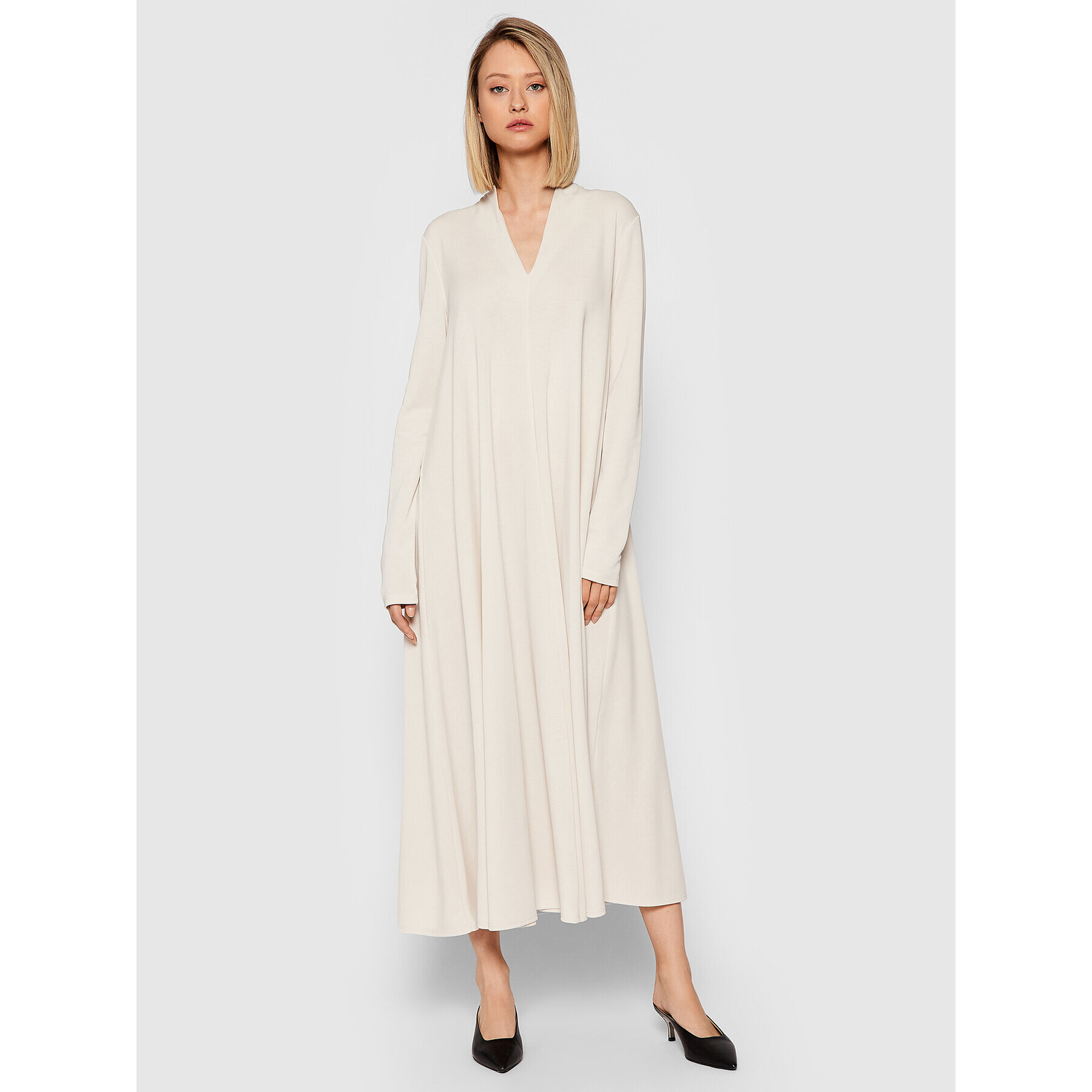 Max Mara Leisure Ежедневна рокля Caladio 36260616 Бежов Relaxed Fit - Pepit.bg