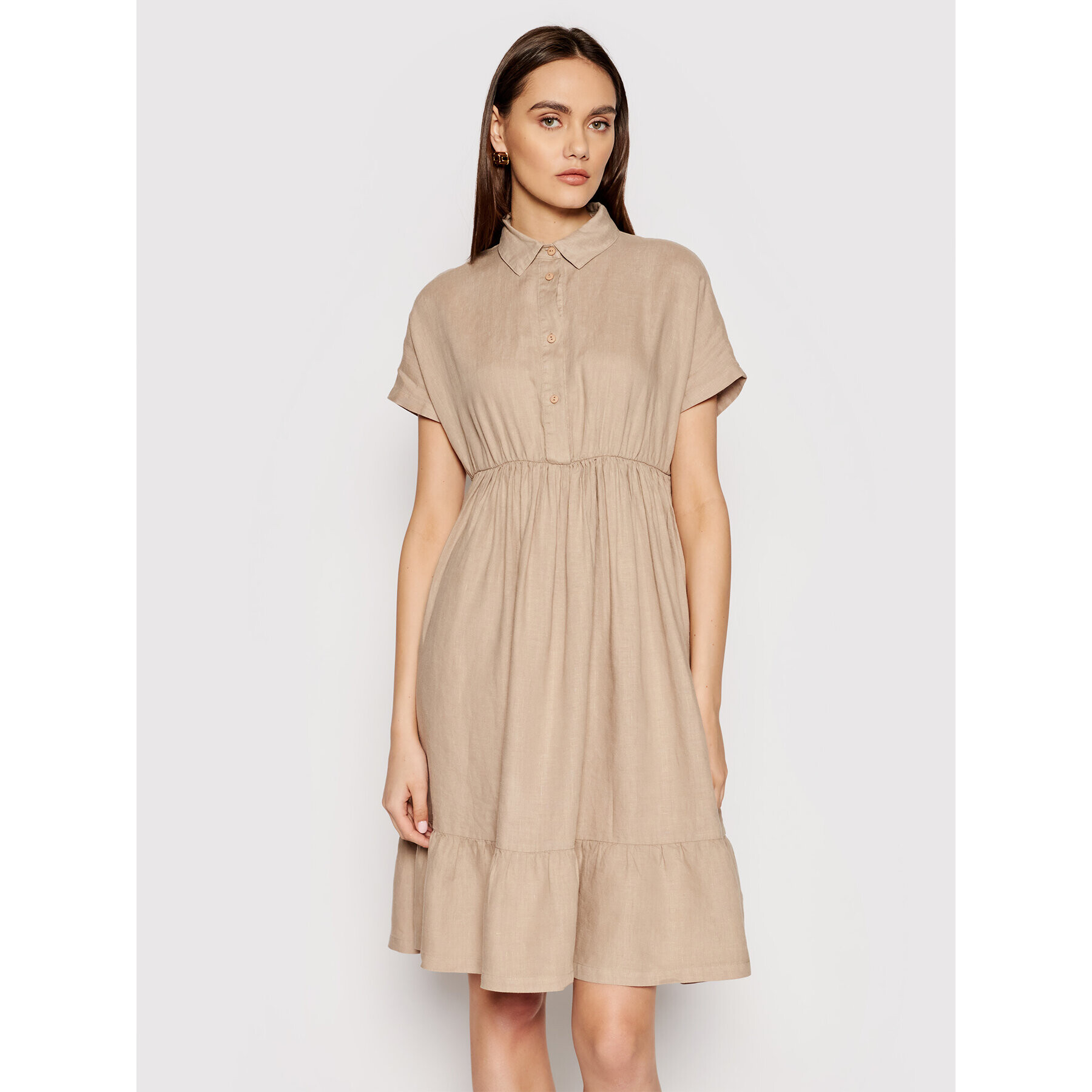 Max Mara Leisure Ежедневна рокля Dolmen 32210716 Кафяв Regular Fit - Pepit.bg