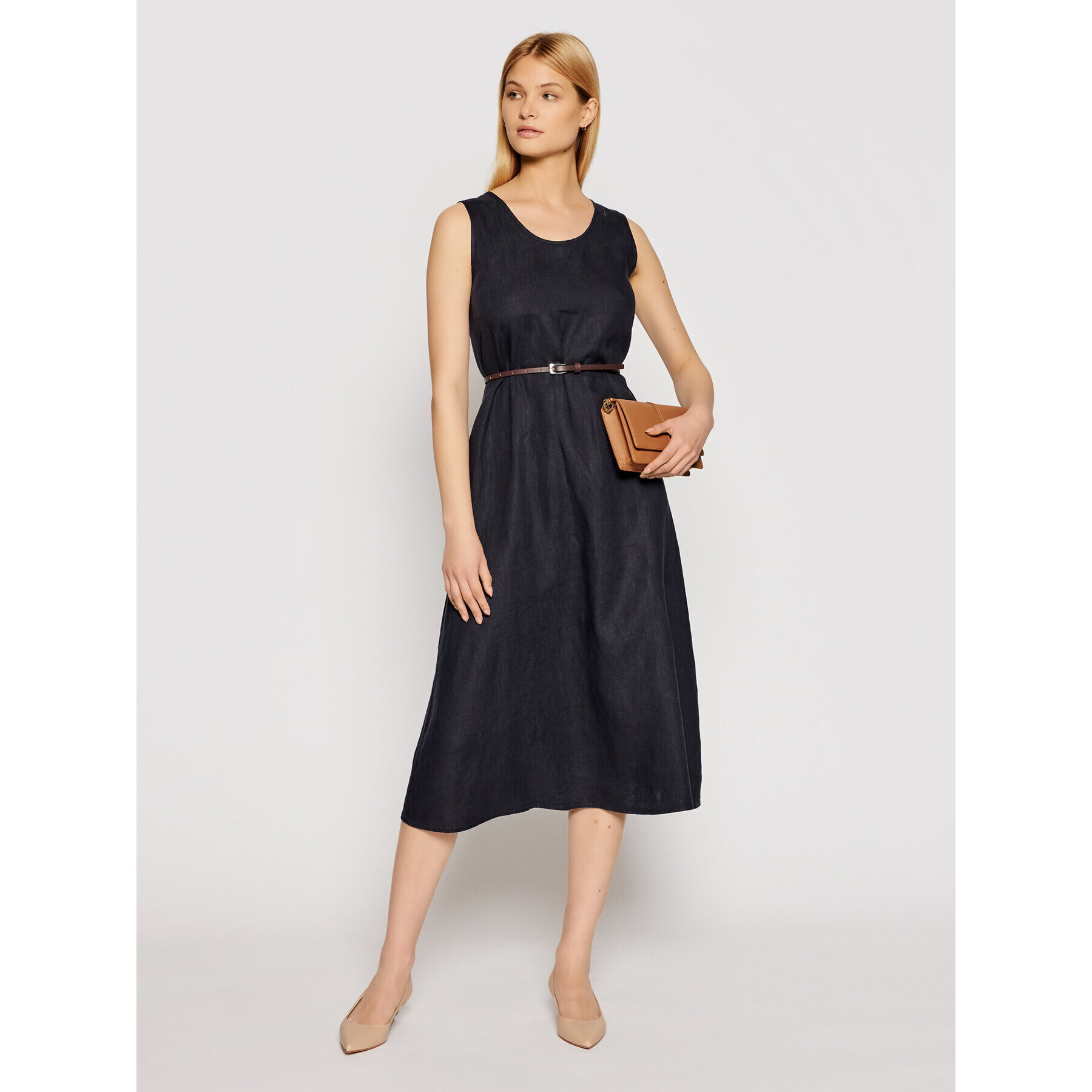 Max Mara Leisure Ежедневна рокля Nettuno 32210516 Тъмносин Regular Fit - Pepit.bg