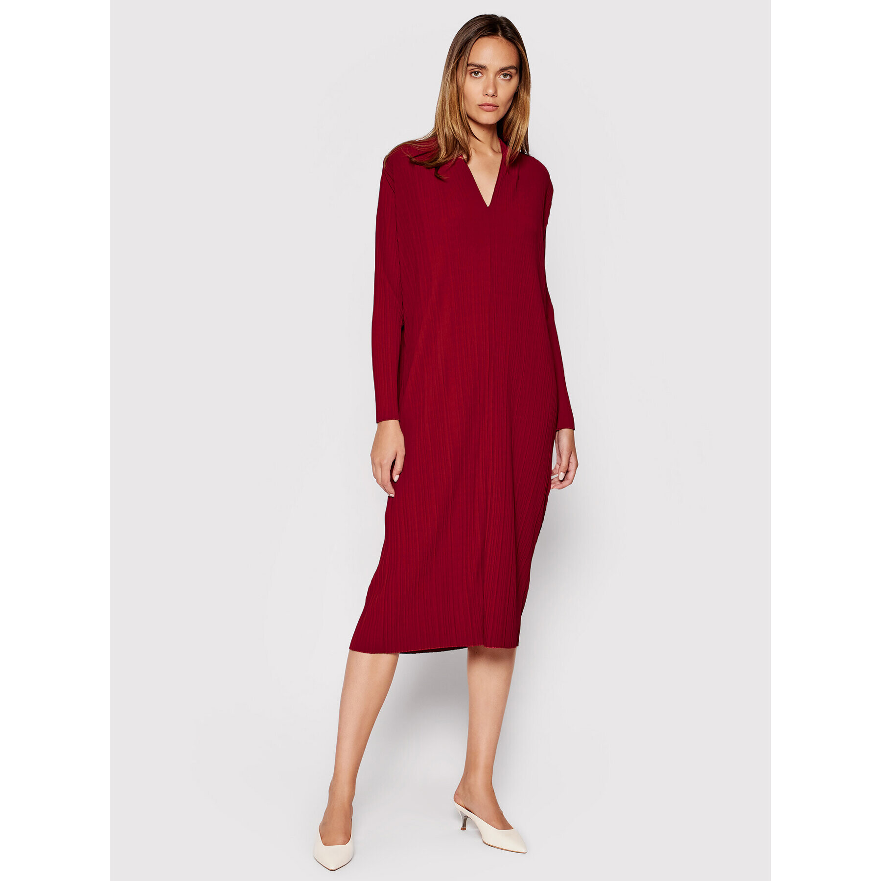 Max Mara Leisure Ежедневна рокля Tubo 36260116 Бордо Regular Fit - Pepit.bg