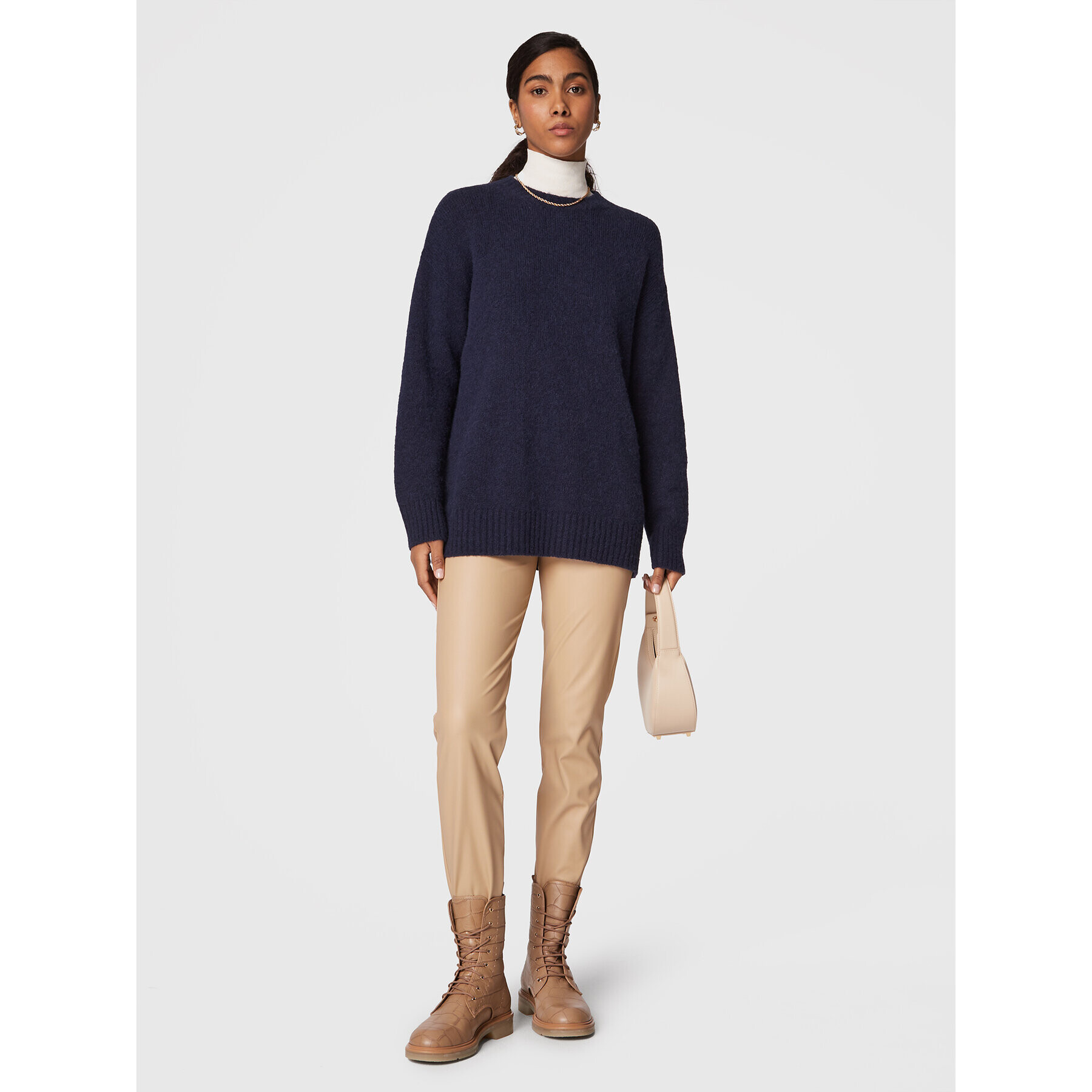 Max Mara Leisure Клин Ornella 37861226 Бежов Slim Fit - Pepit.bg