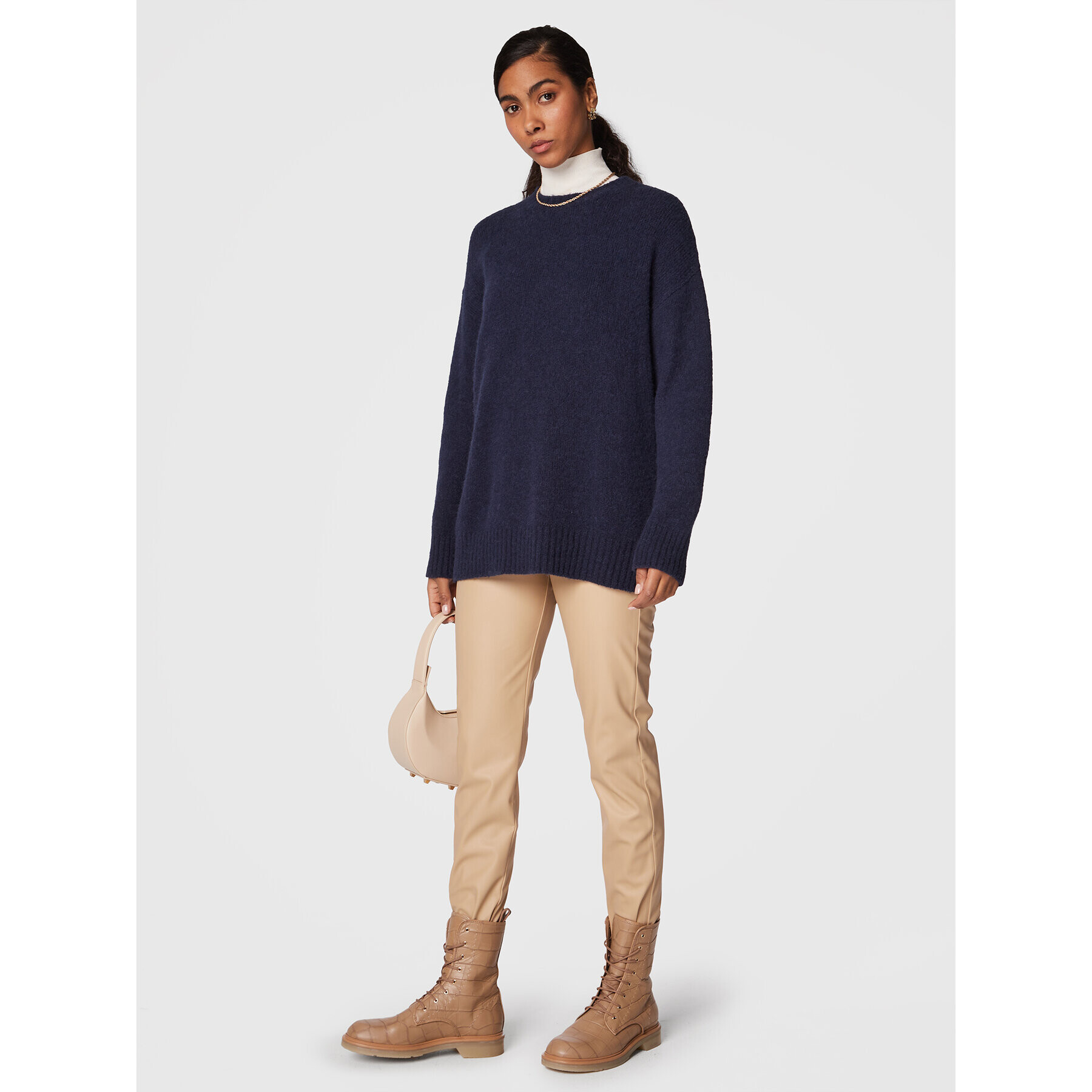Max Mara Leisure Клин Ornella 37861226 Бежов Slim Fit - Pepit.bg
