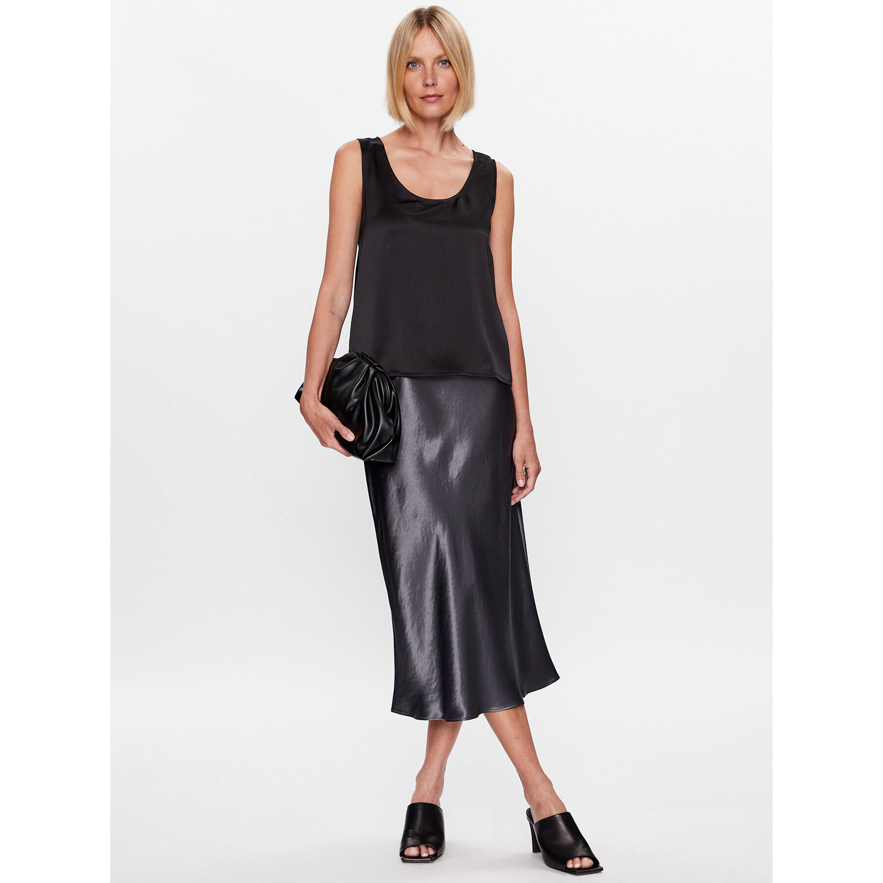 Max Mara Leisure Миди пола Alessio 23310601 Сив Regular Fit - Pepit.bg