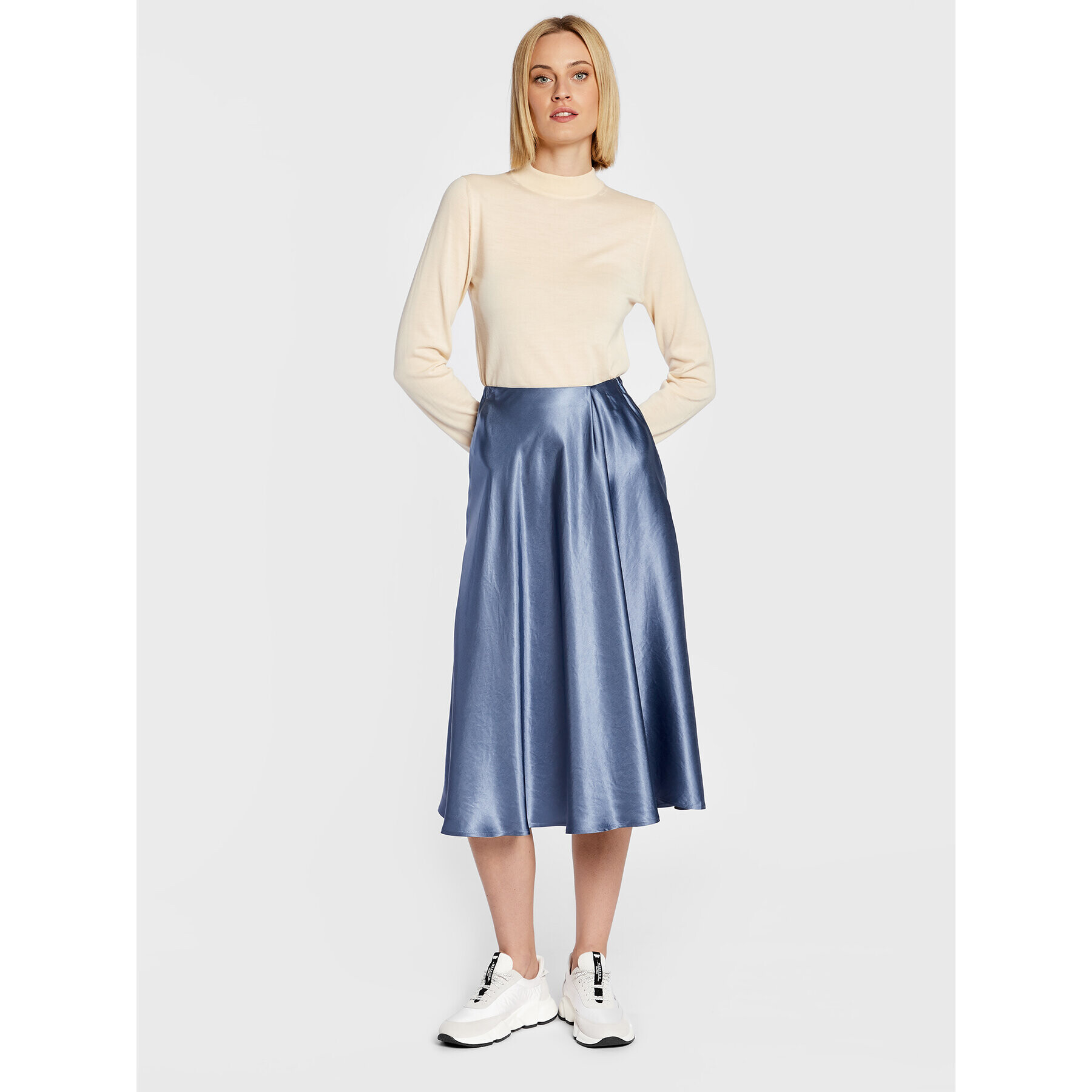 Max Mara Leisure Миди пола Coimbra 31060126 Син Regular Fit - Pepit.bg