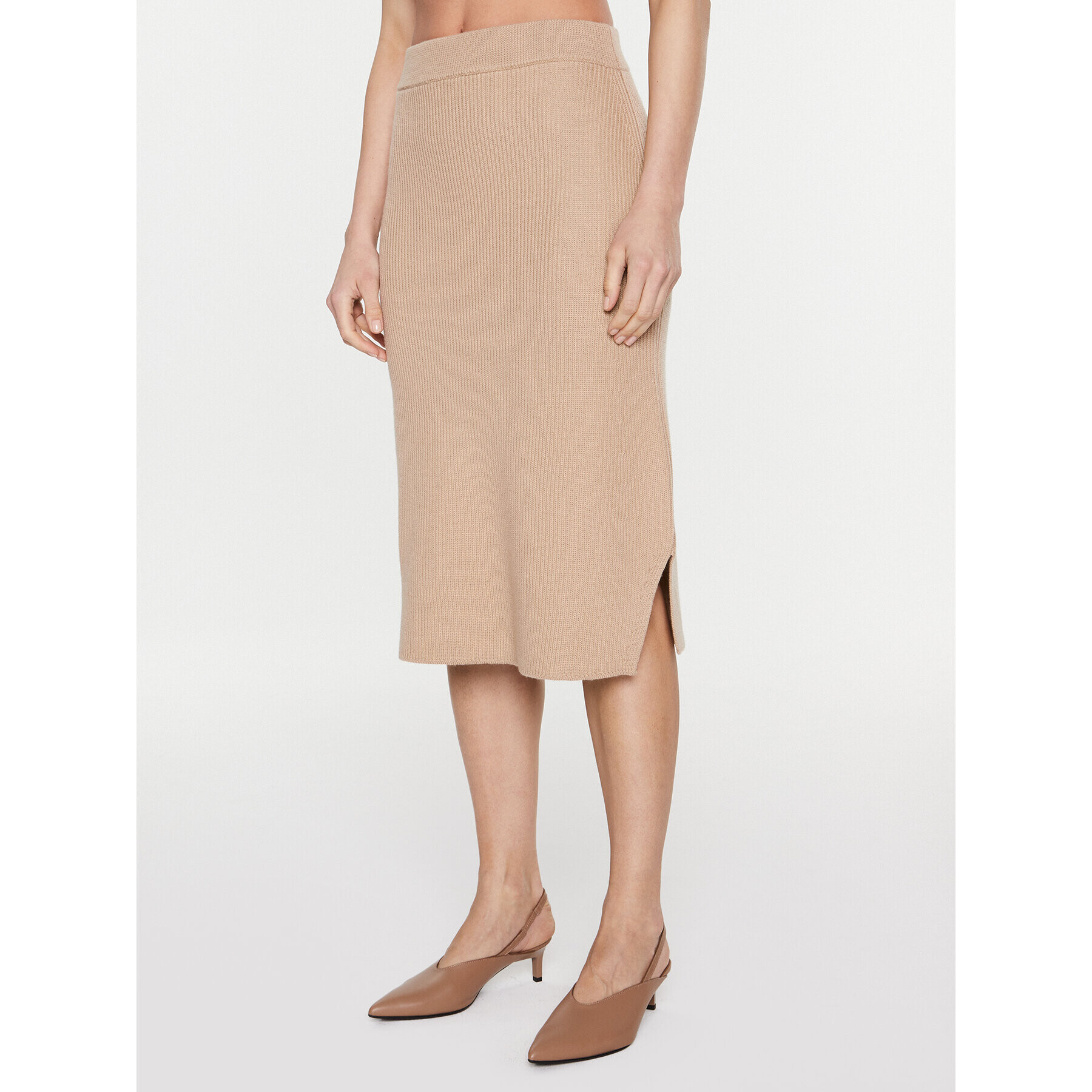 Max Mara Leisure Миди пола Egizi 33060126 Бежов Regular Fit - Pepit.bg